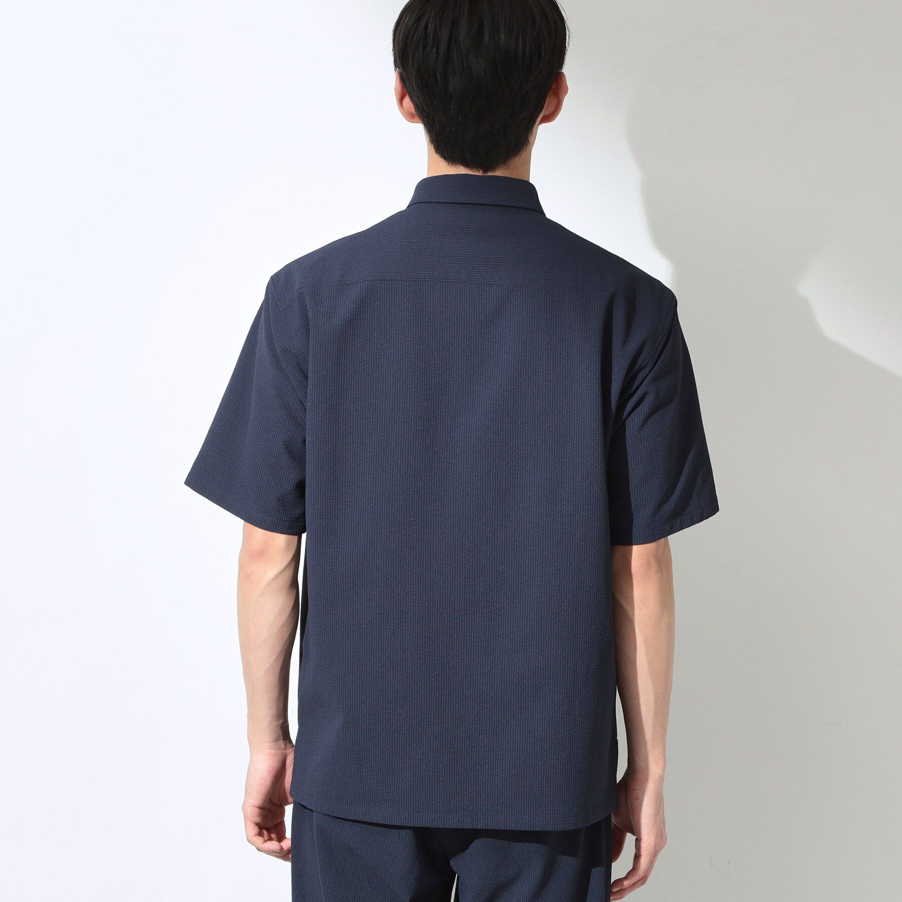 THE SHOP TK「マイクロ シアサッカー 半袖シャツ 洗濯機OK／セットアップ可」|シャツ・ブラウス|