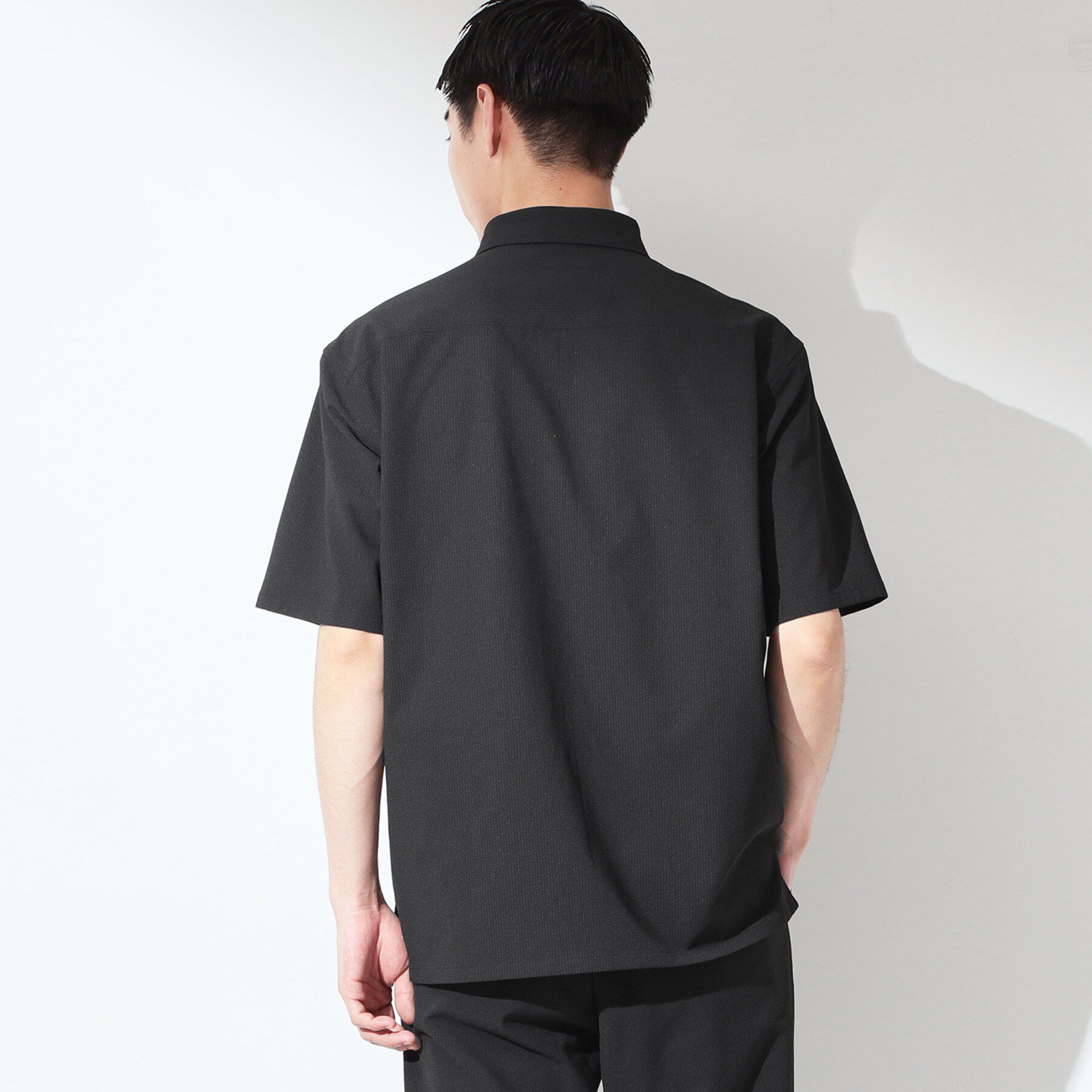 THE SHOP TK「マイクロ シアサッカー 半袖シャツ 洗濯機OK／セットアップ可」|シャツ・ブラウス|