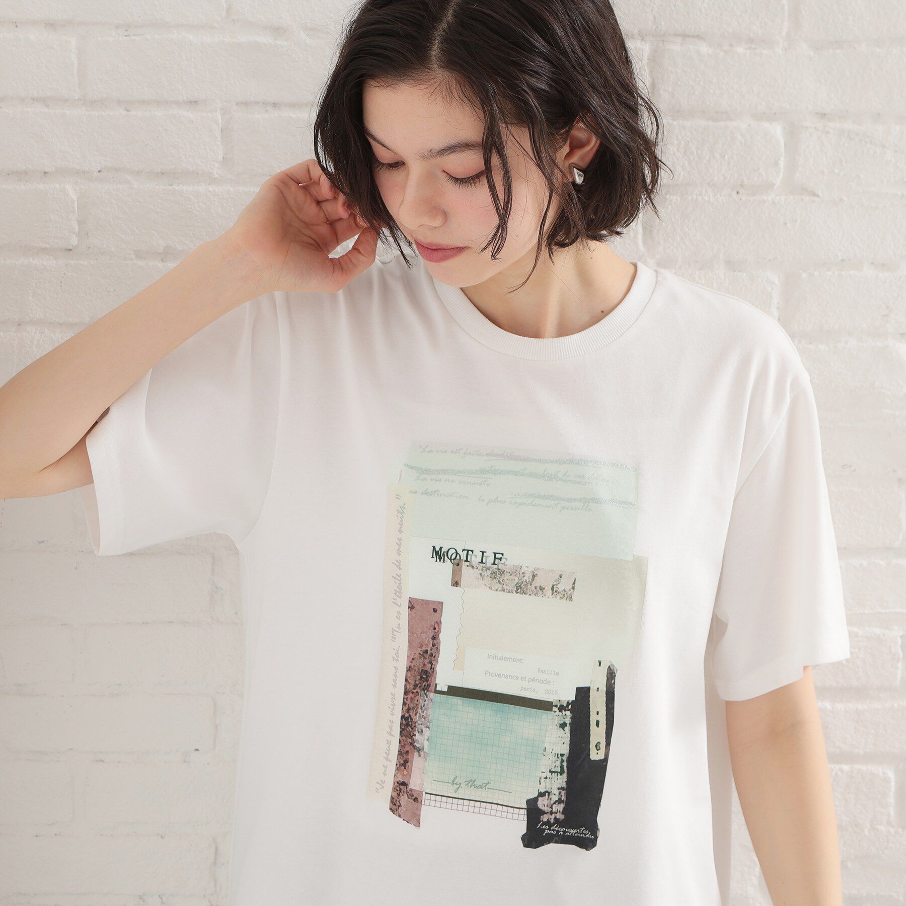 THE SHOP TK「【ひんやり／吸水速乾／UV】ロゴアソートクルーネックTシャツ」|Tシャツ・カットソー|