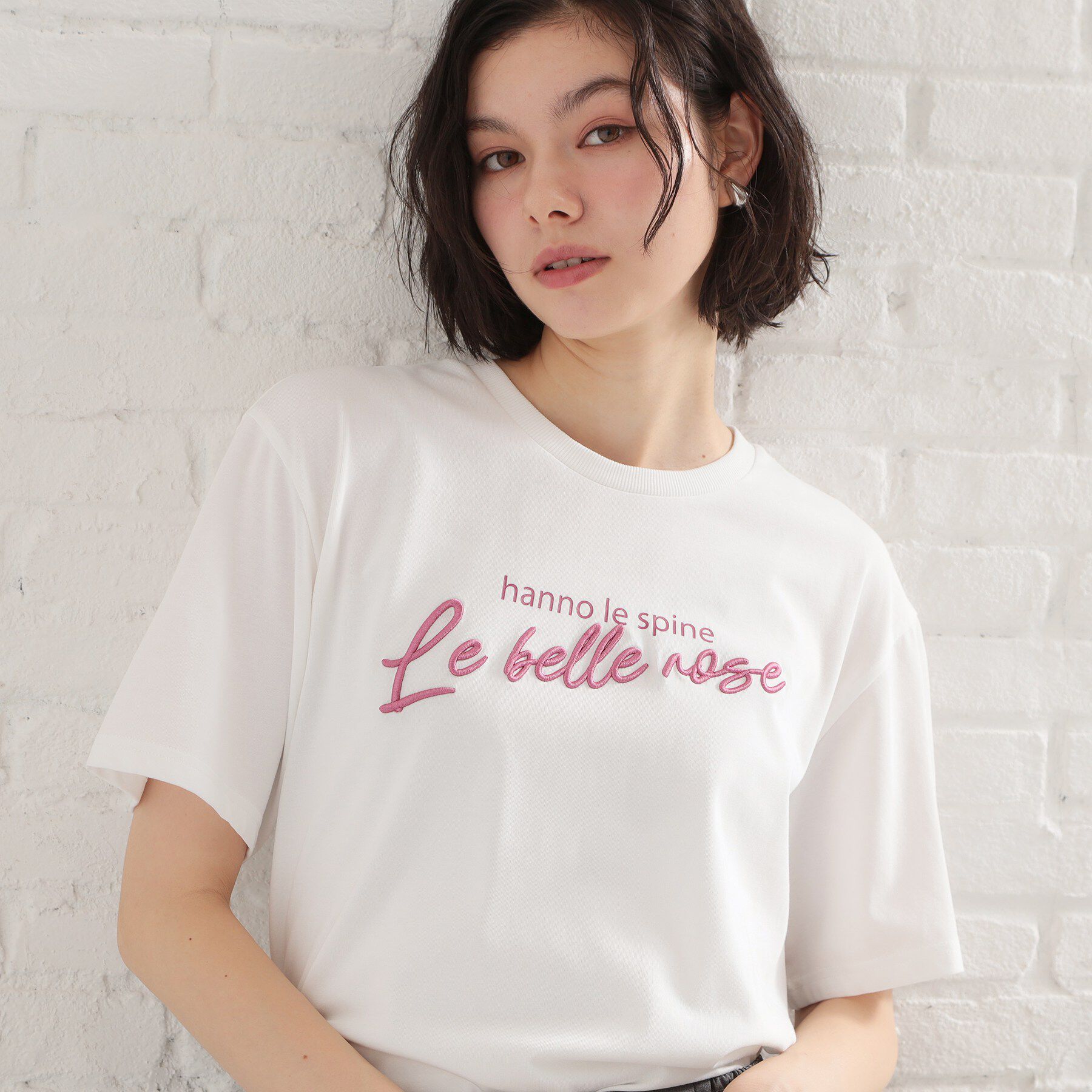 THE SHOP TK「【ひんやり／吸水速乾／UV】ロゴアソートクルーネックTシャツ」|Tシャツ・カットソー|オフホワイト(103