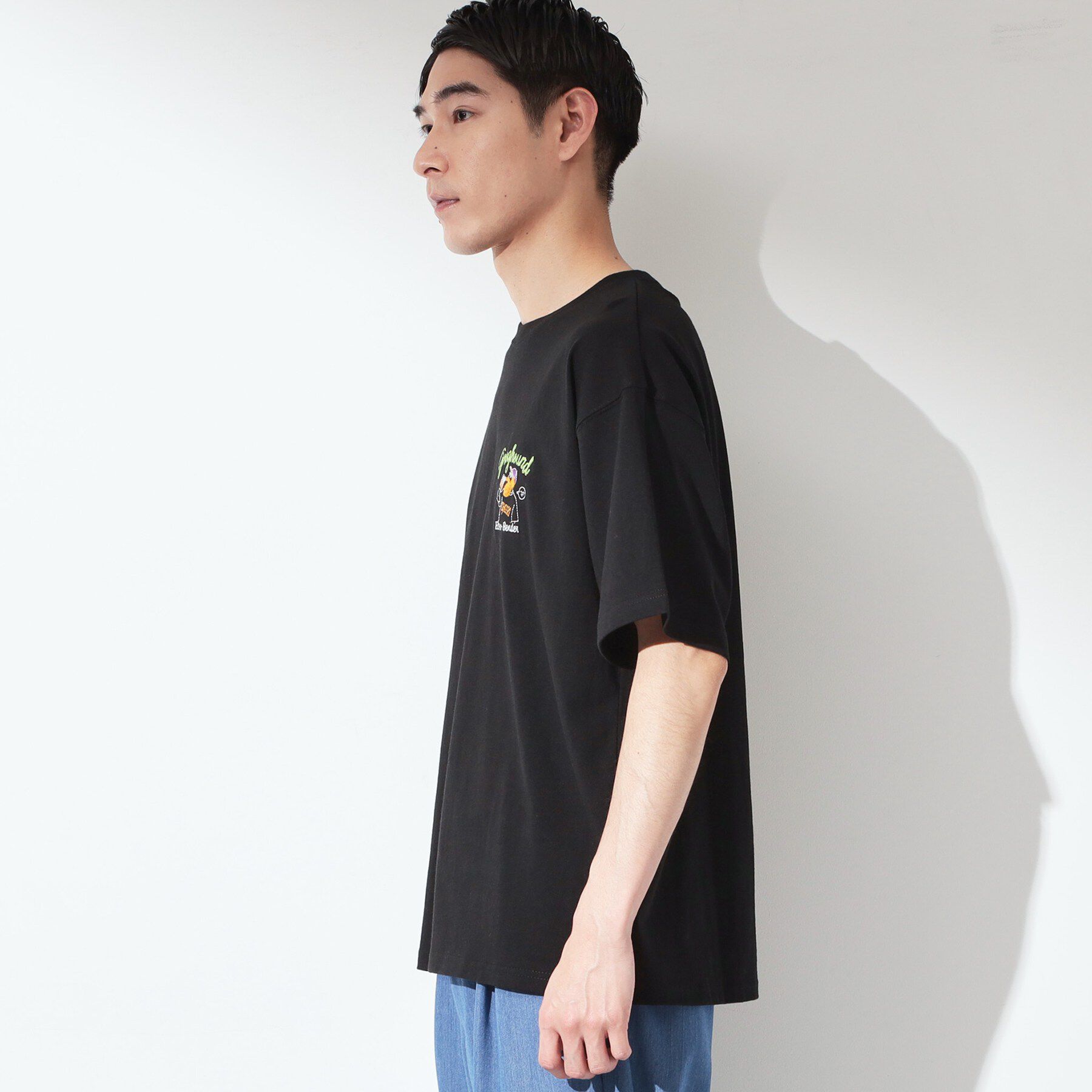 THE SHOP TK「ヒゲオジ サガラ刺繍 半袖Tシャツ 【洗濯機OK】」|Tシャツ・カットソー|
