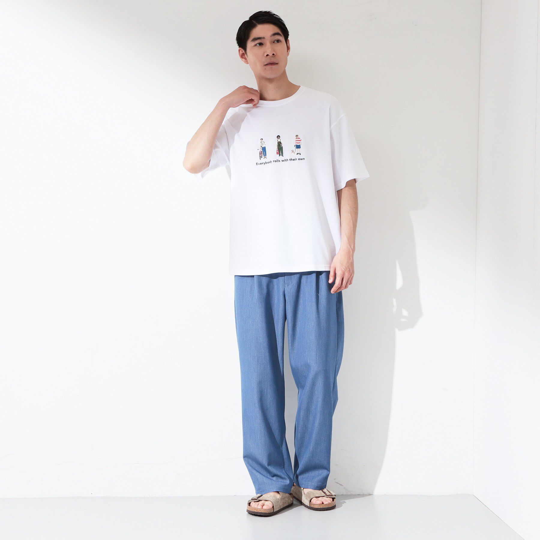 THE SHOP TK「刺繍&times;ロゴ 鹿の子 半袖Tシャツ 【洗濯機OK】」|Tシャツ・カットソー|