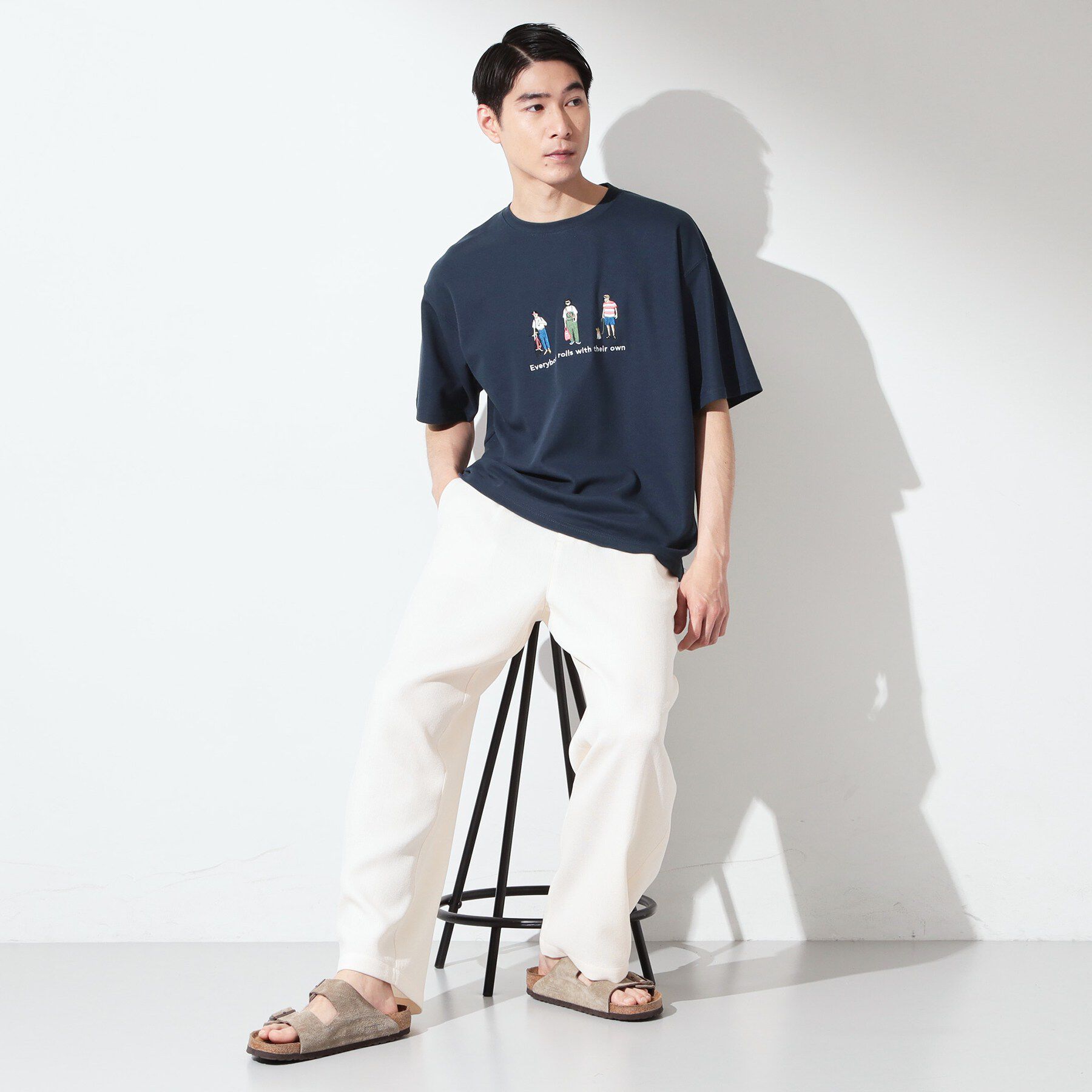 THE SHOP TK「刺繍&times;ロゴ 鹿の子 半袖Tシャツ 【洗濯機OK】」|Tシャツ・カットソー|