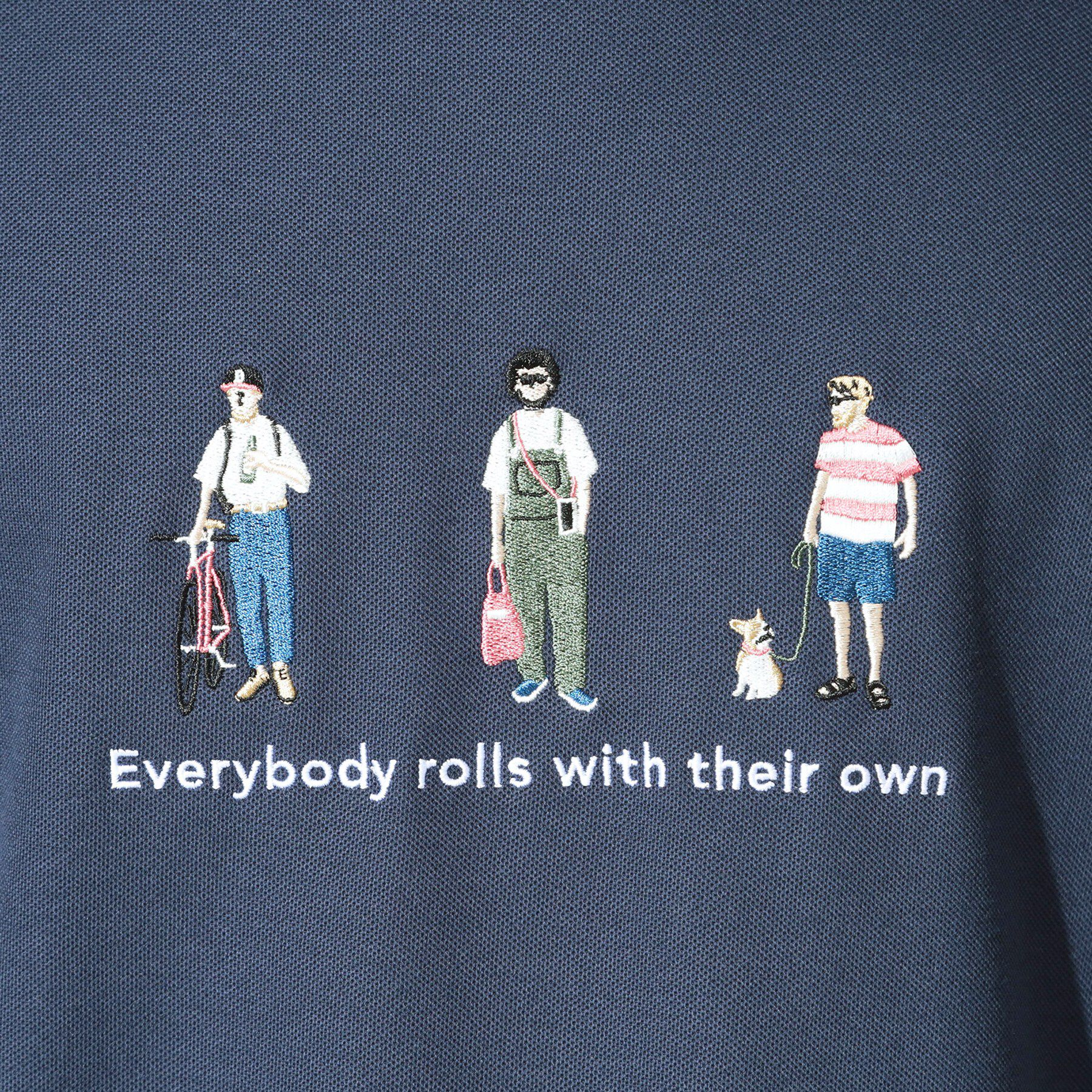 THE SHOP TK「刺繍&times;ロゴ 鹿の子 半袖Tシャツ 【洗濯機OK】」|Tシャツ・カットソー|