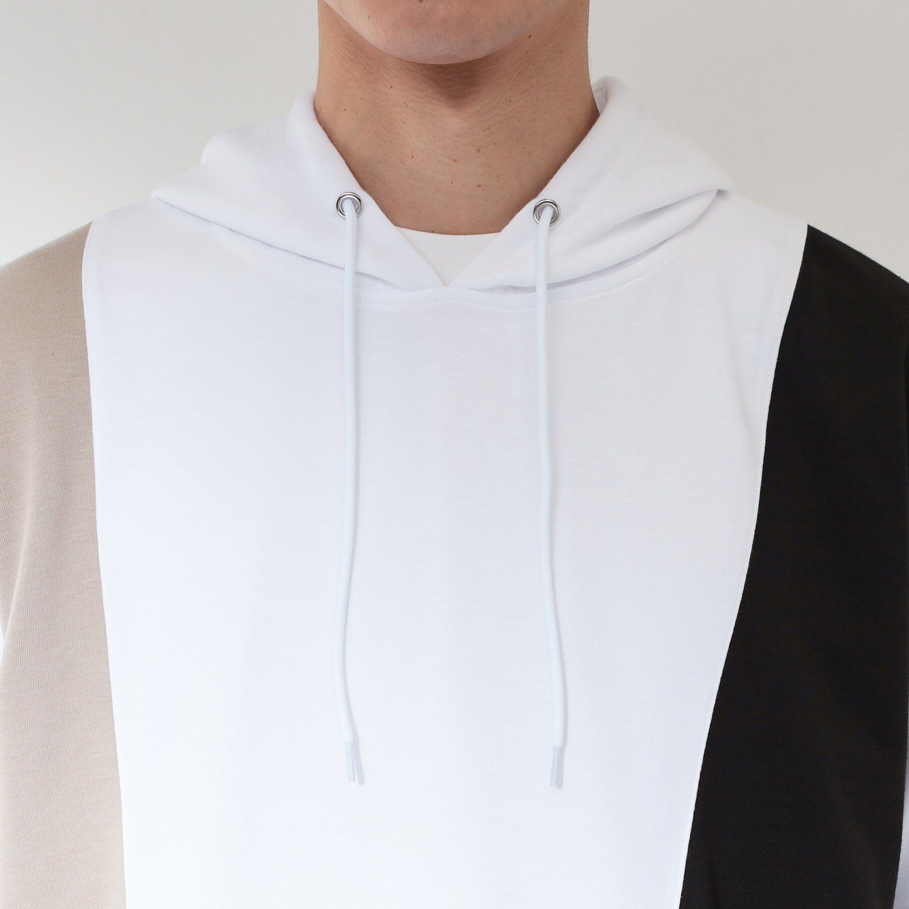 THE SHOP TK「ブロッキング半袖パーカ 【洗濯機OK】」|パーカー|