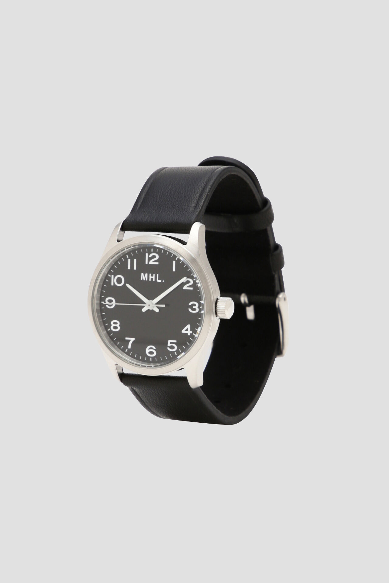 MHL.「LEATHER STRAP WATCH」|腕時計|BLACK
