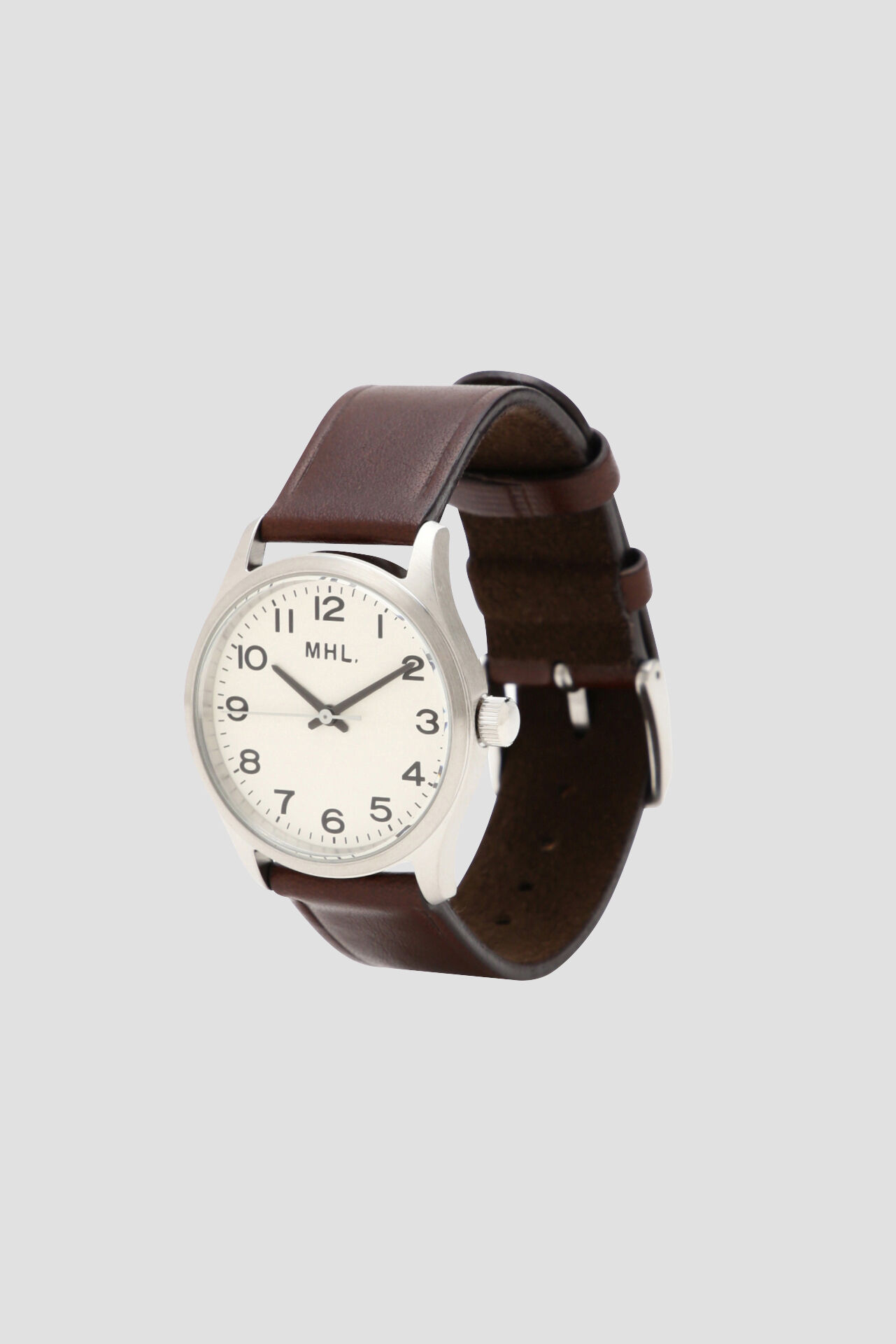 MHL.「LEATHER STRAP WATCH」|腕時計|BROWN