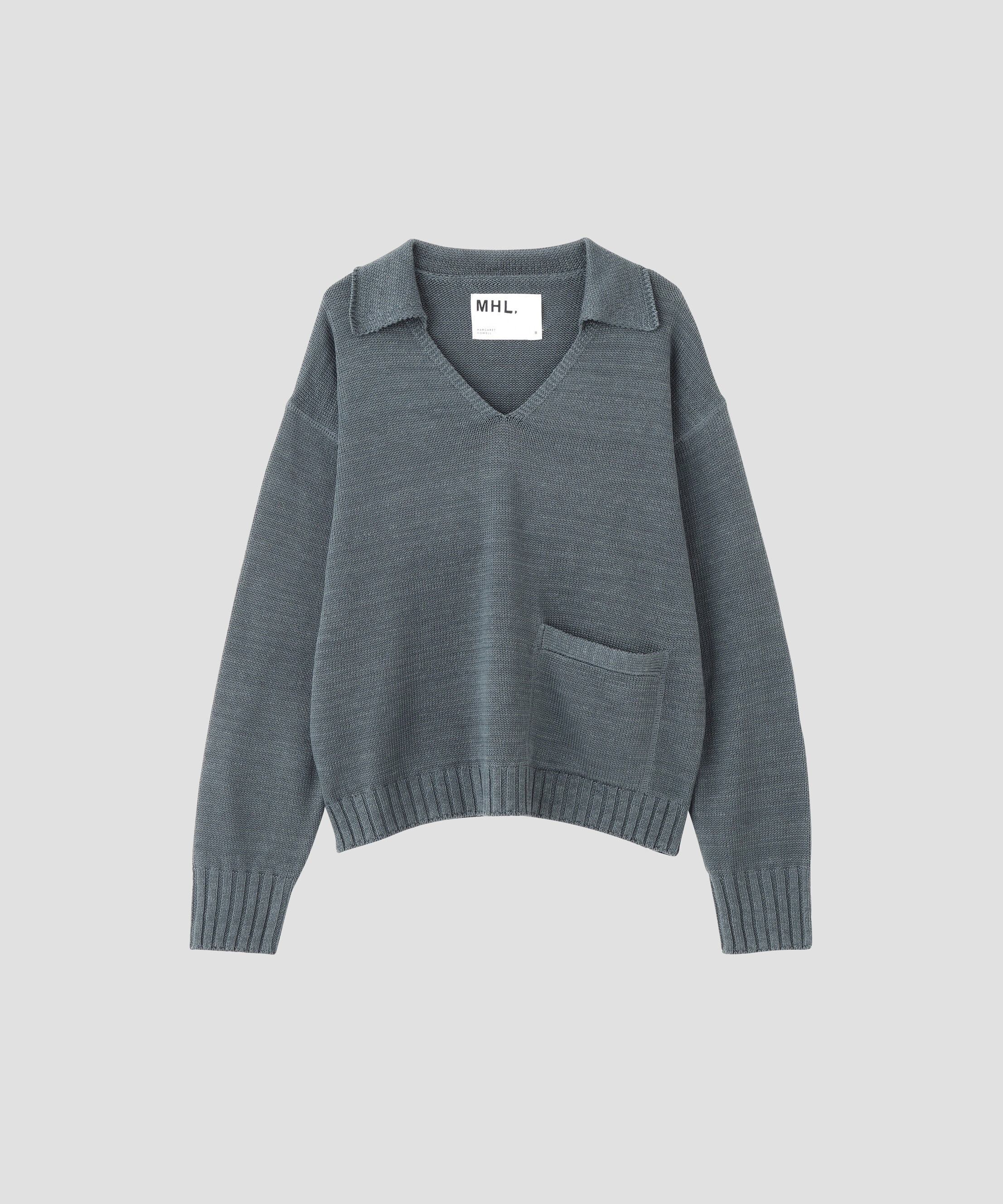 MHL.「CONTRAST COTTON LINEN KNITWEAR」|ニット・セーター|