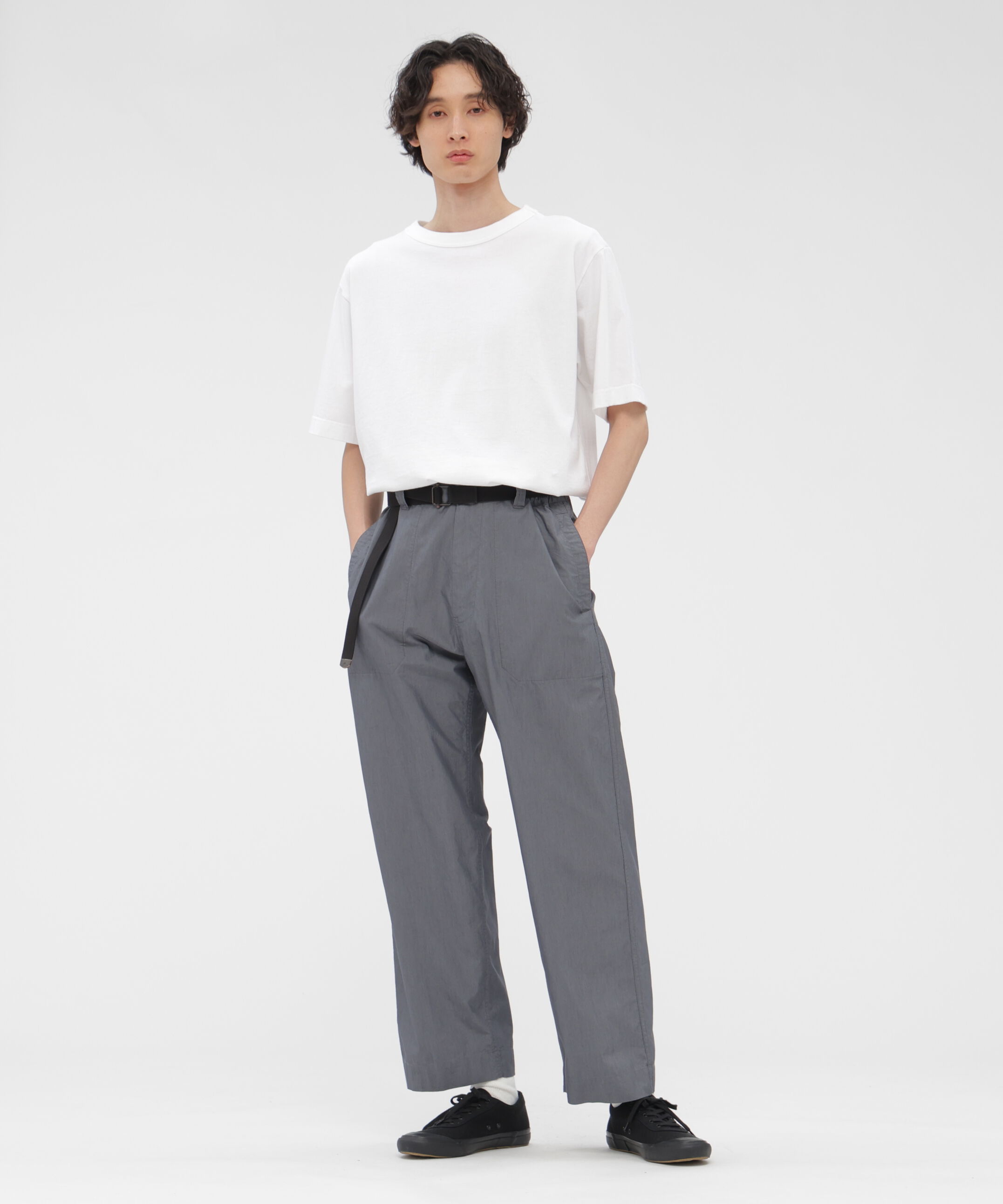 MHL.「SUPERLIGHT COTTON NYLON TROUSERS」|その他|MID GREY2