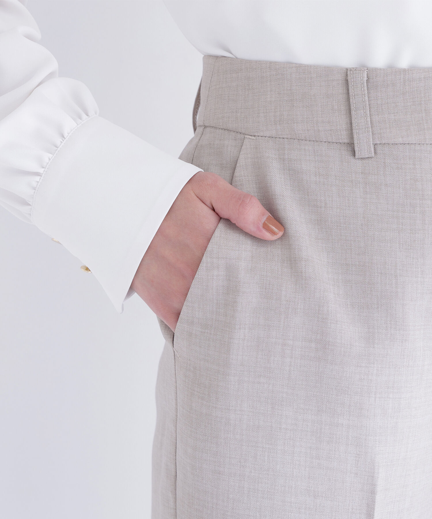  「リネンライク SETUP ストレートパンツ」|その他|