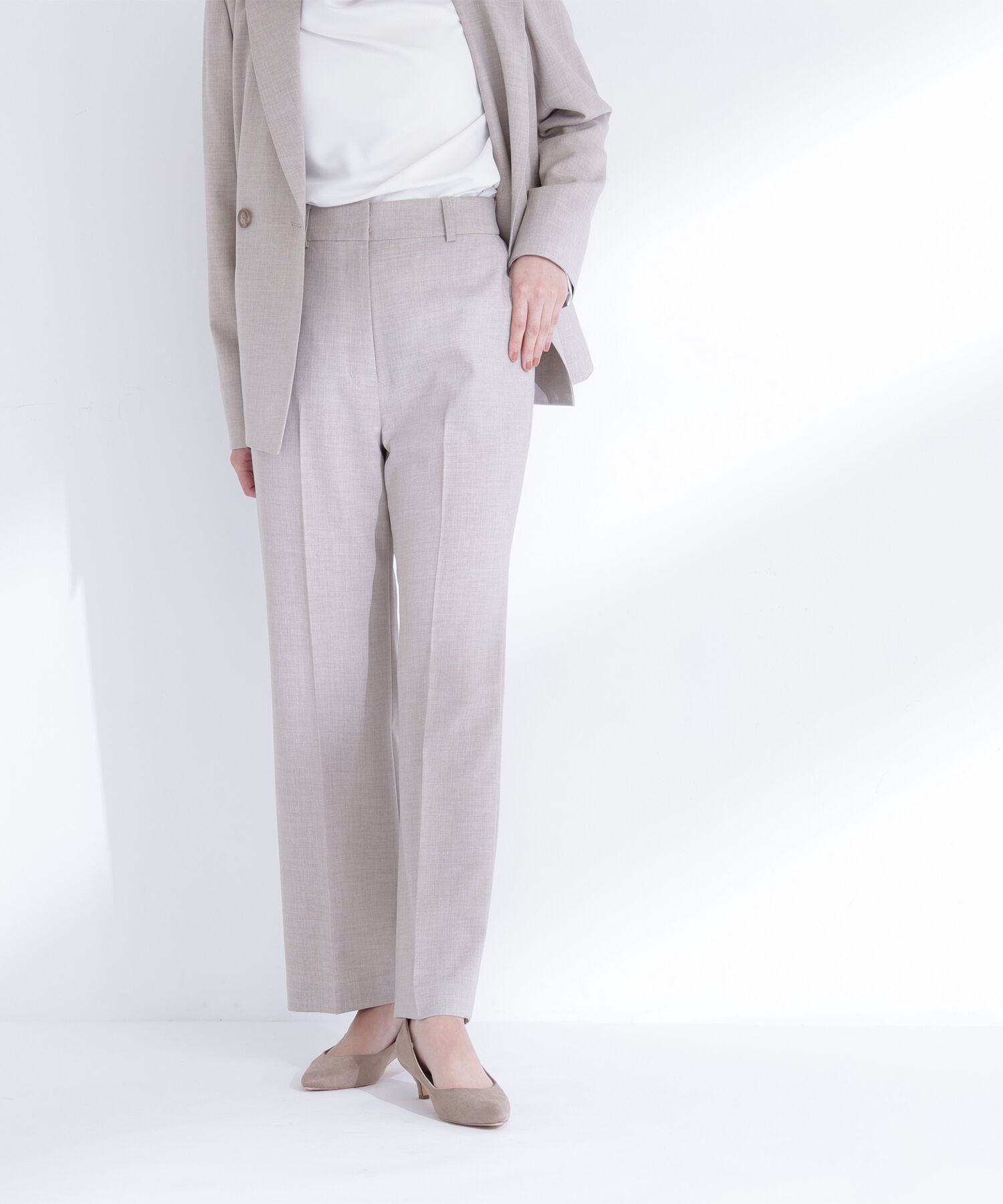  「リネンライク SETUP ストレートパンツ」|その他|