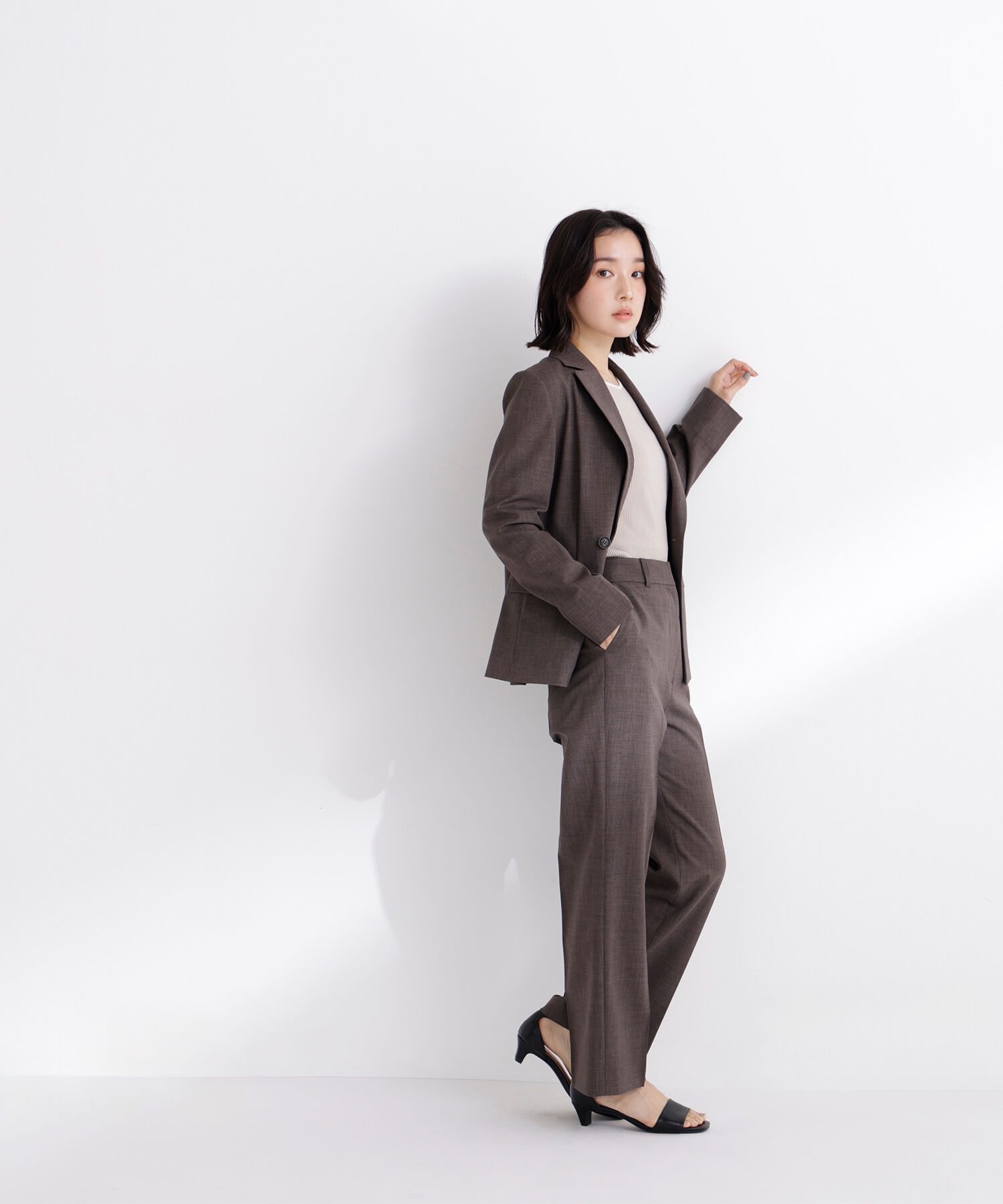  「リネンライク SETUP ストレートパンツ」|その他|