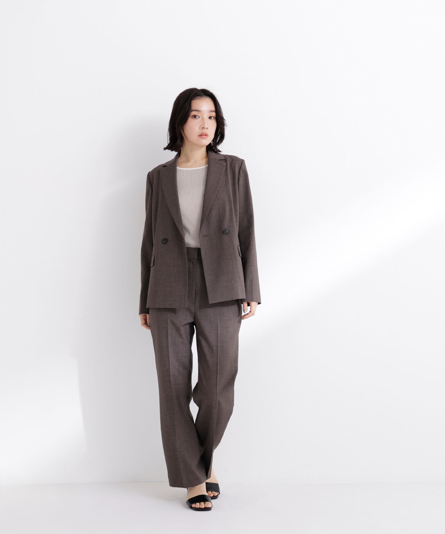  「リネンライク SETUP ストレートパンツ」|その他|