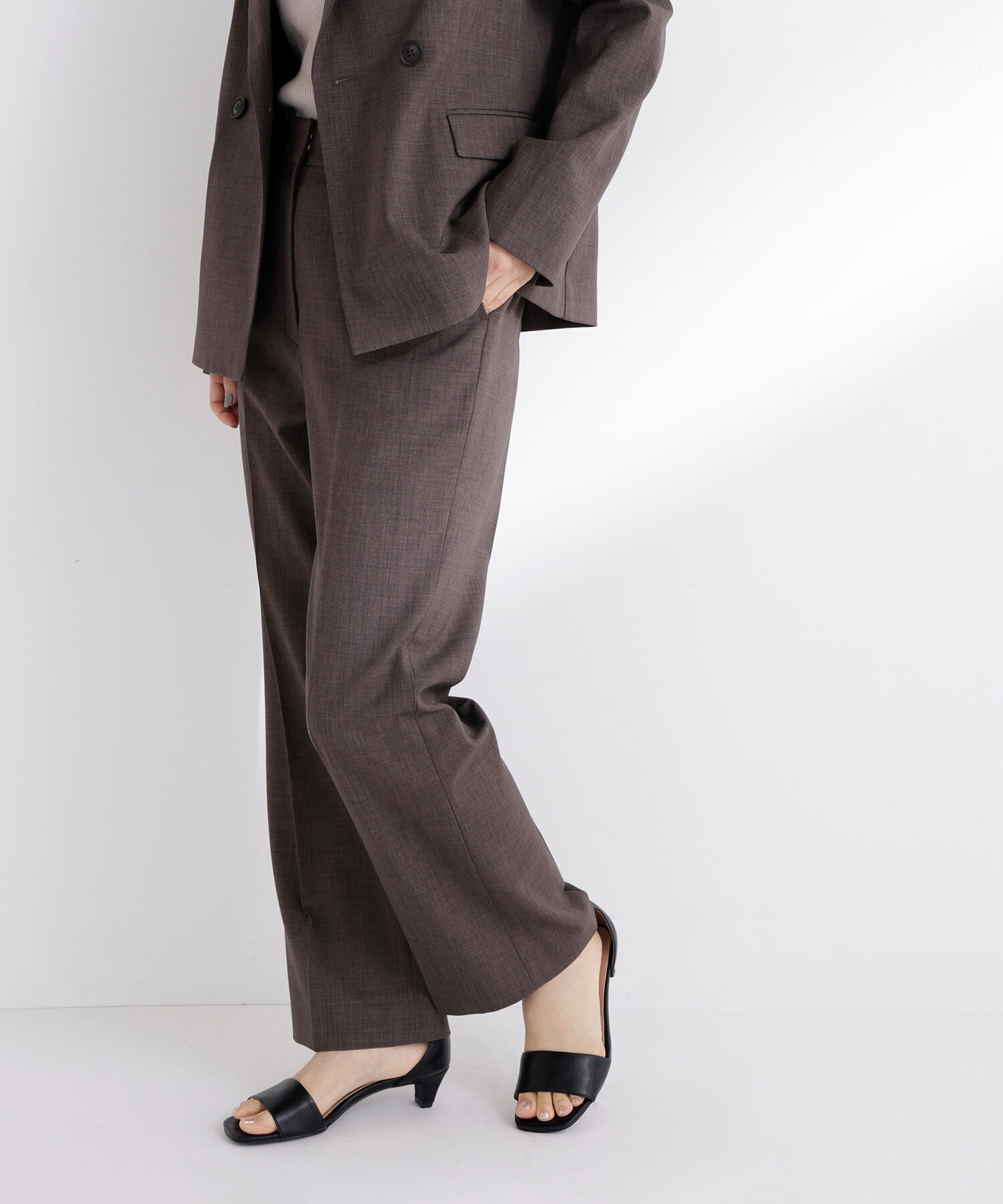  「リネンライク SETUP ストレートパンツ」|その他|