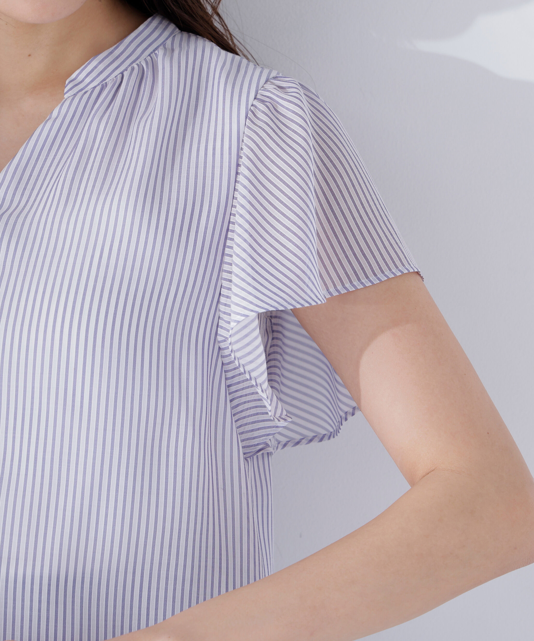  「シアーストライプブラウス」|シャツ・ブラウス|