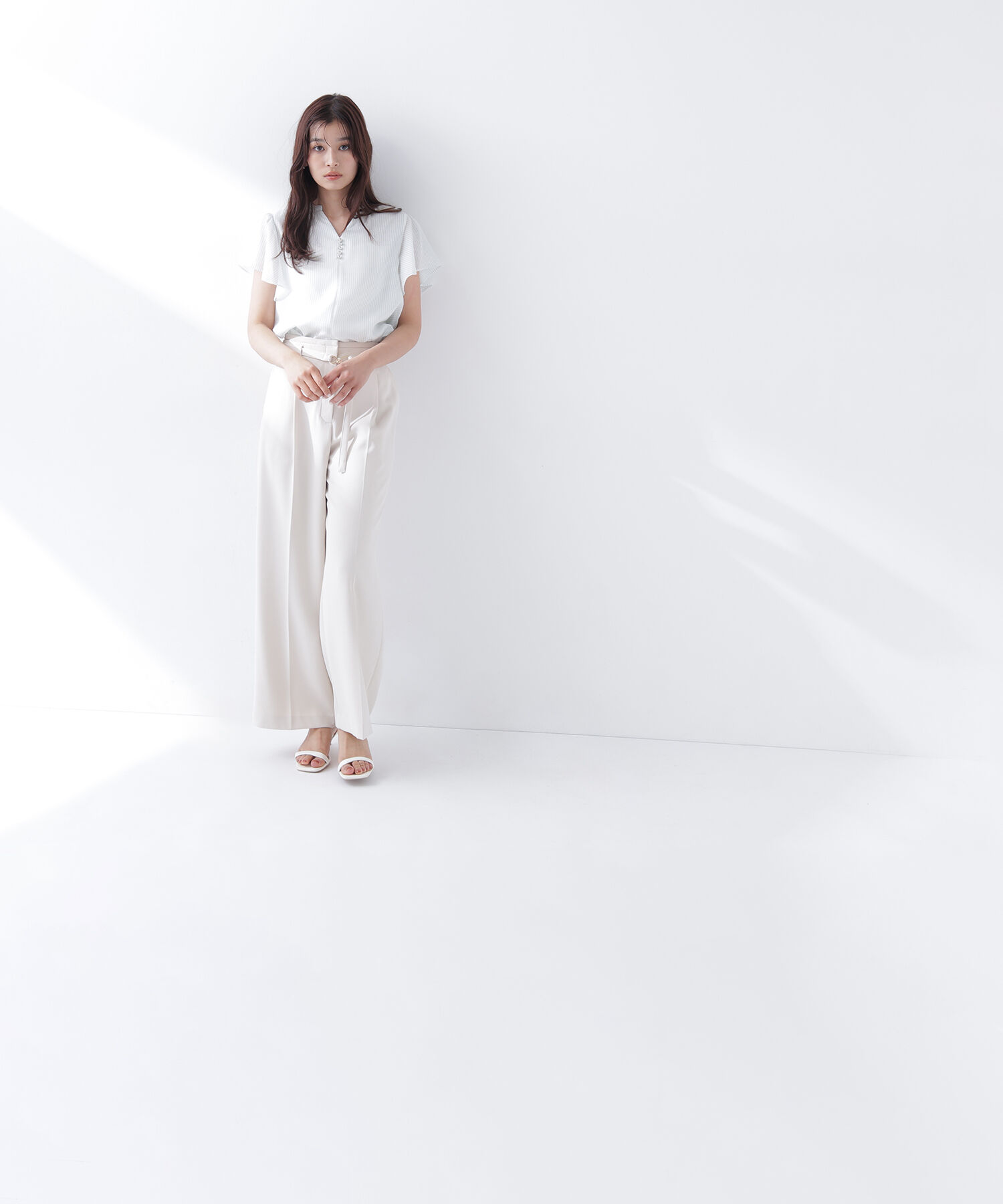  「シアーストライプブラウス」|シャツ・ブラウス|