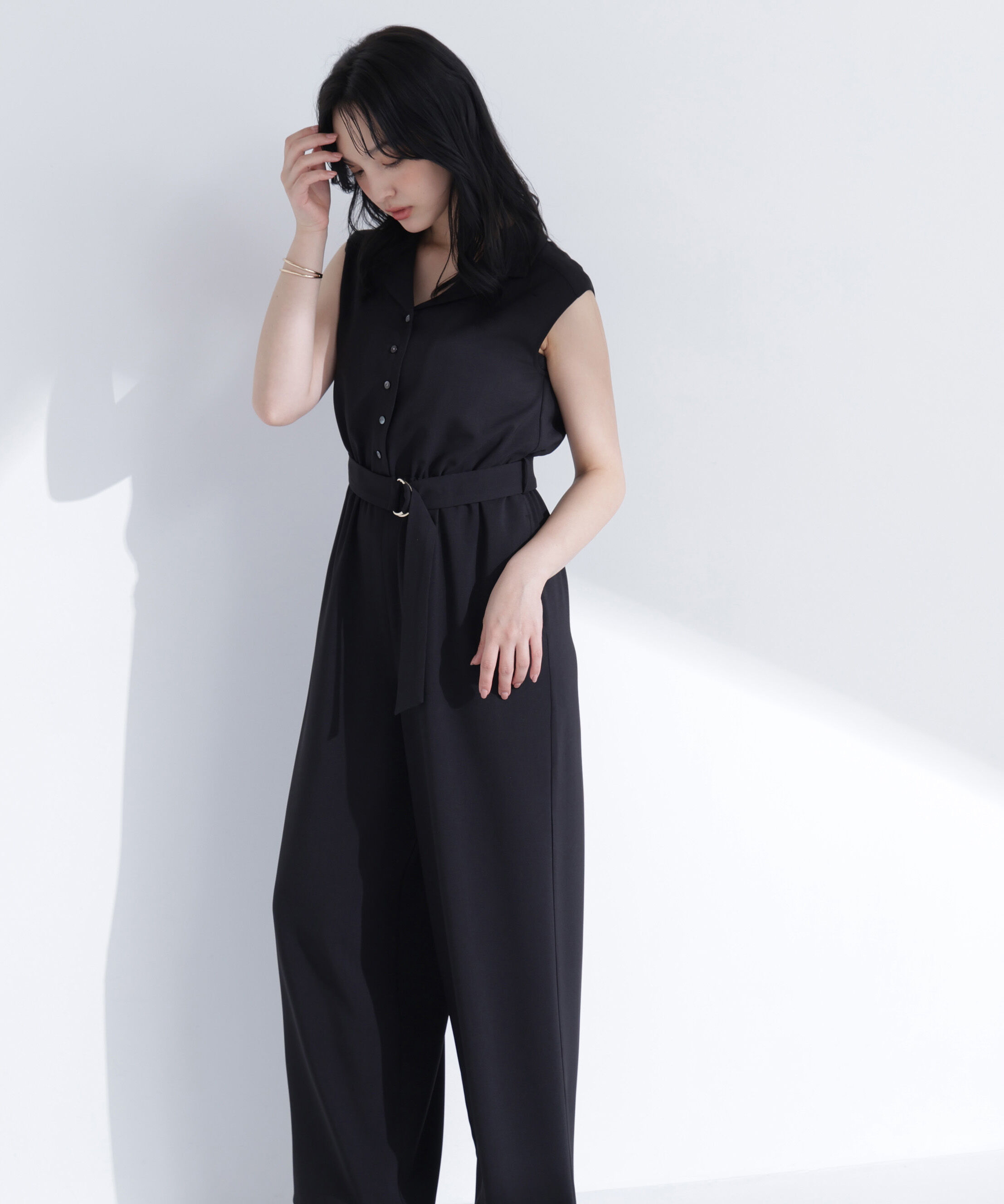  「開襟オールインワン」|ワンピース|