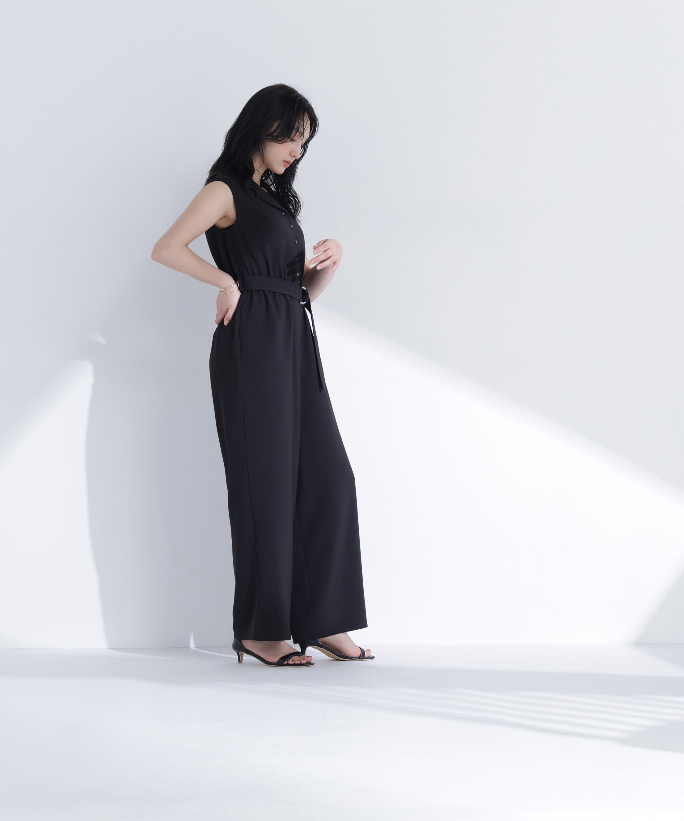  「開襟オールインワン」|ワンピース|