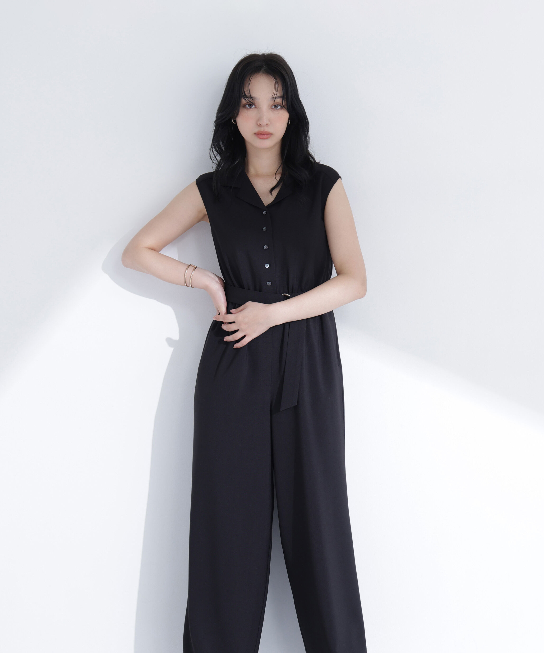  「開襟オールインワン」|ワンピース|