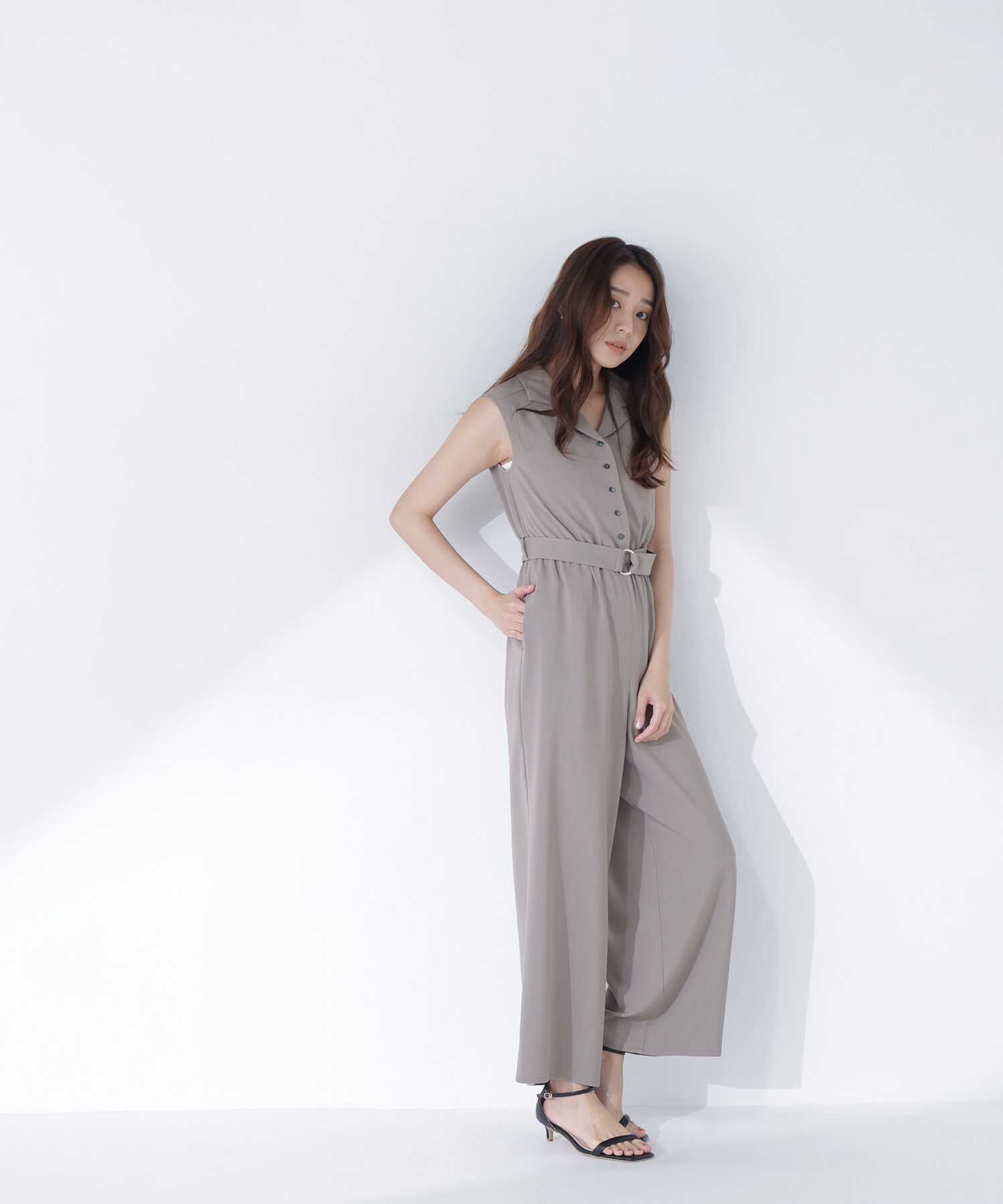  「開襟オールインワン」|ワンピース|