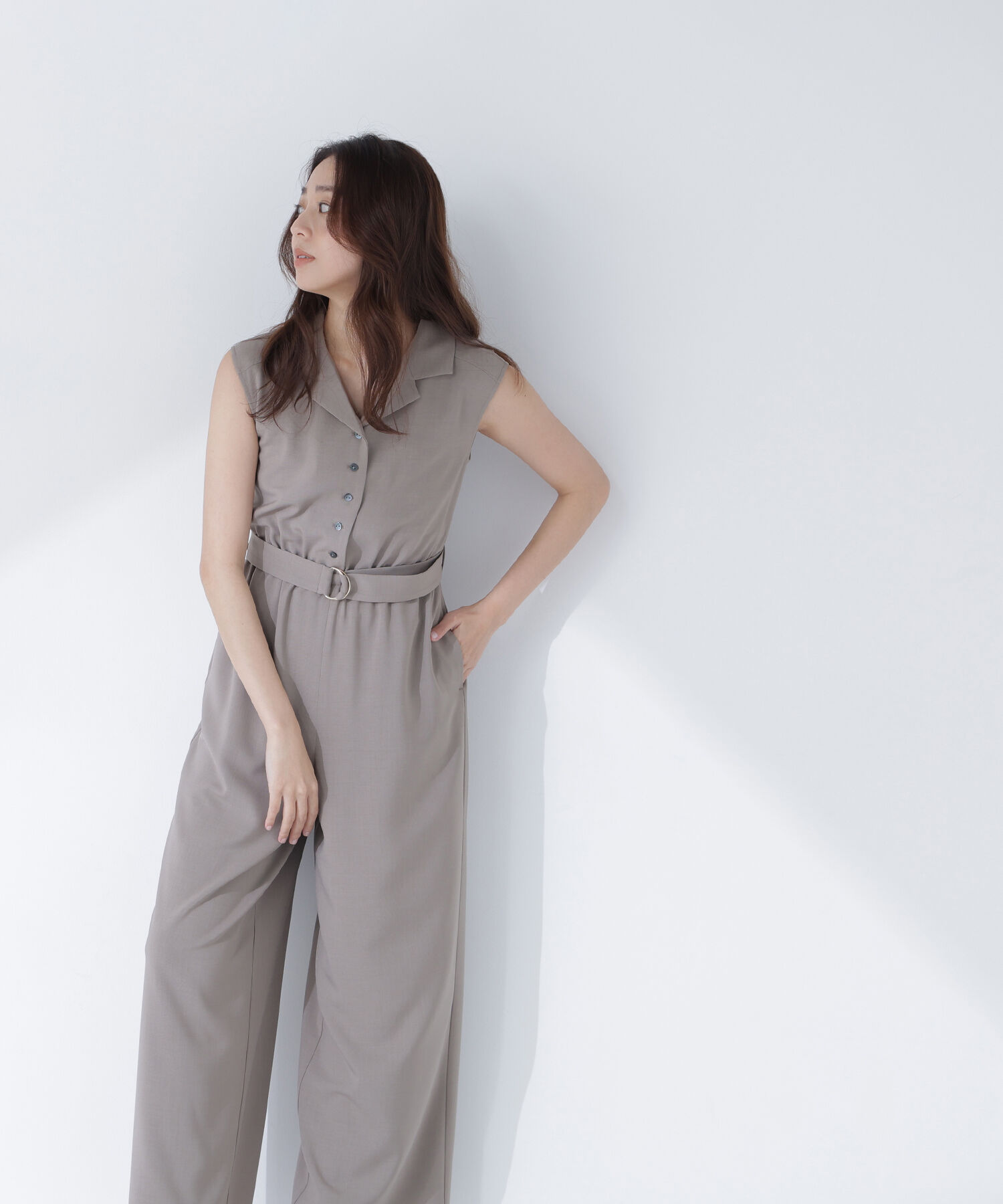  「開襟オールインワン」|ワンピース|