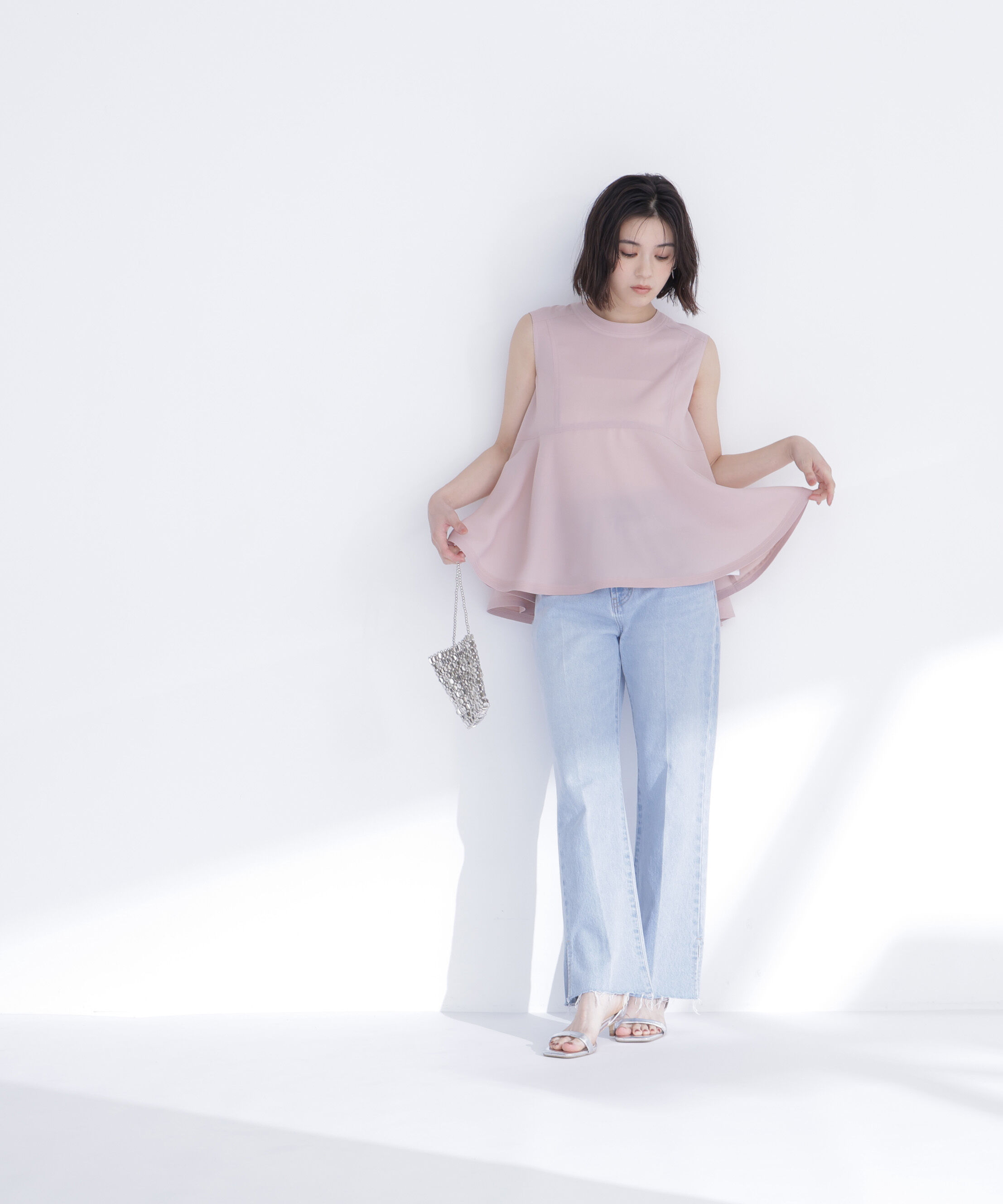  「ジョーゼットペプラムブラウス」|シャツ・ブラウス|