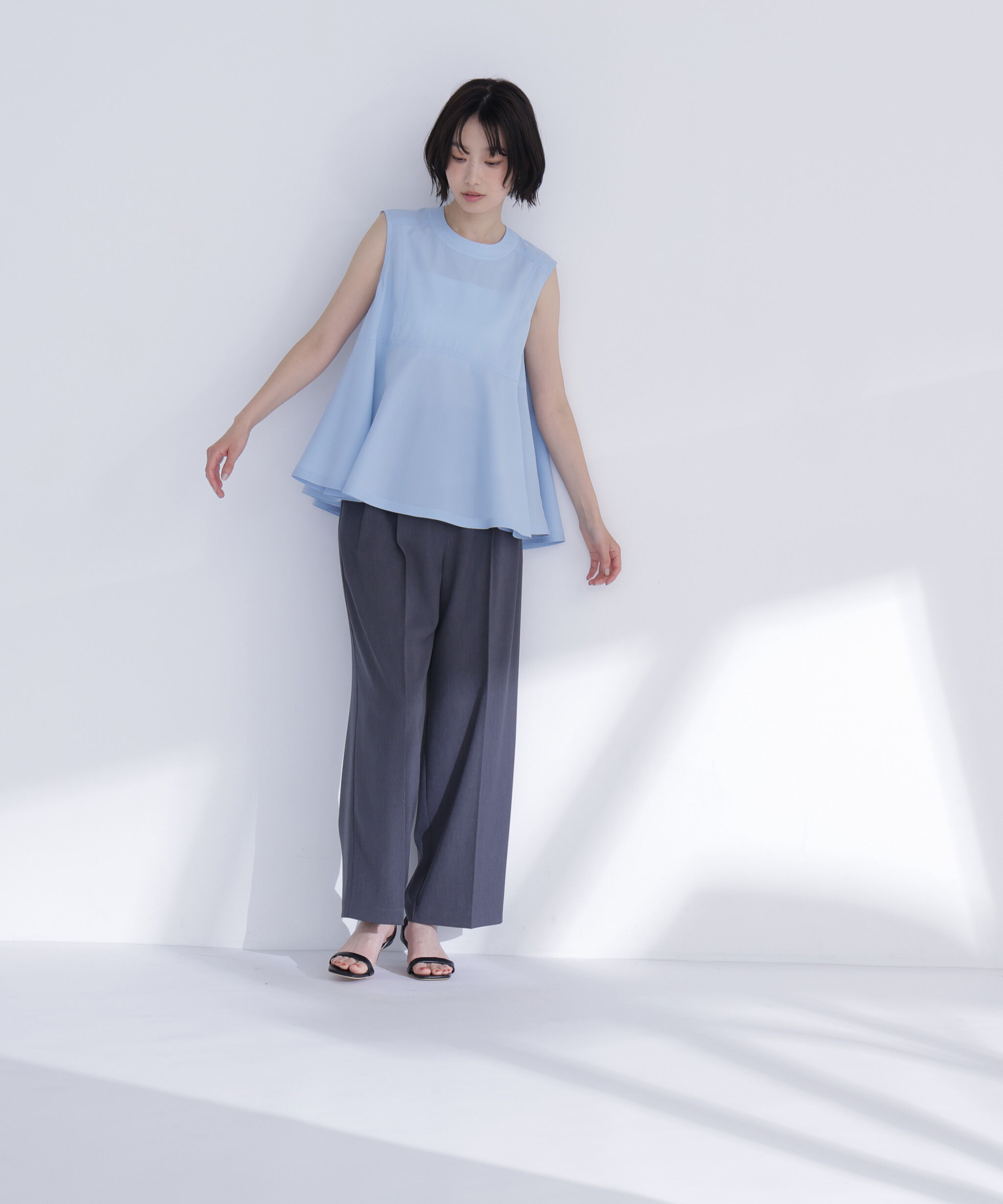  「ジョーゼットペプラムブラウス」|シャツ・ブラウス|