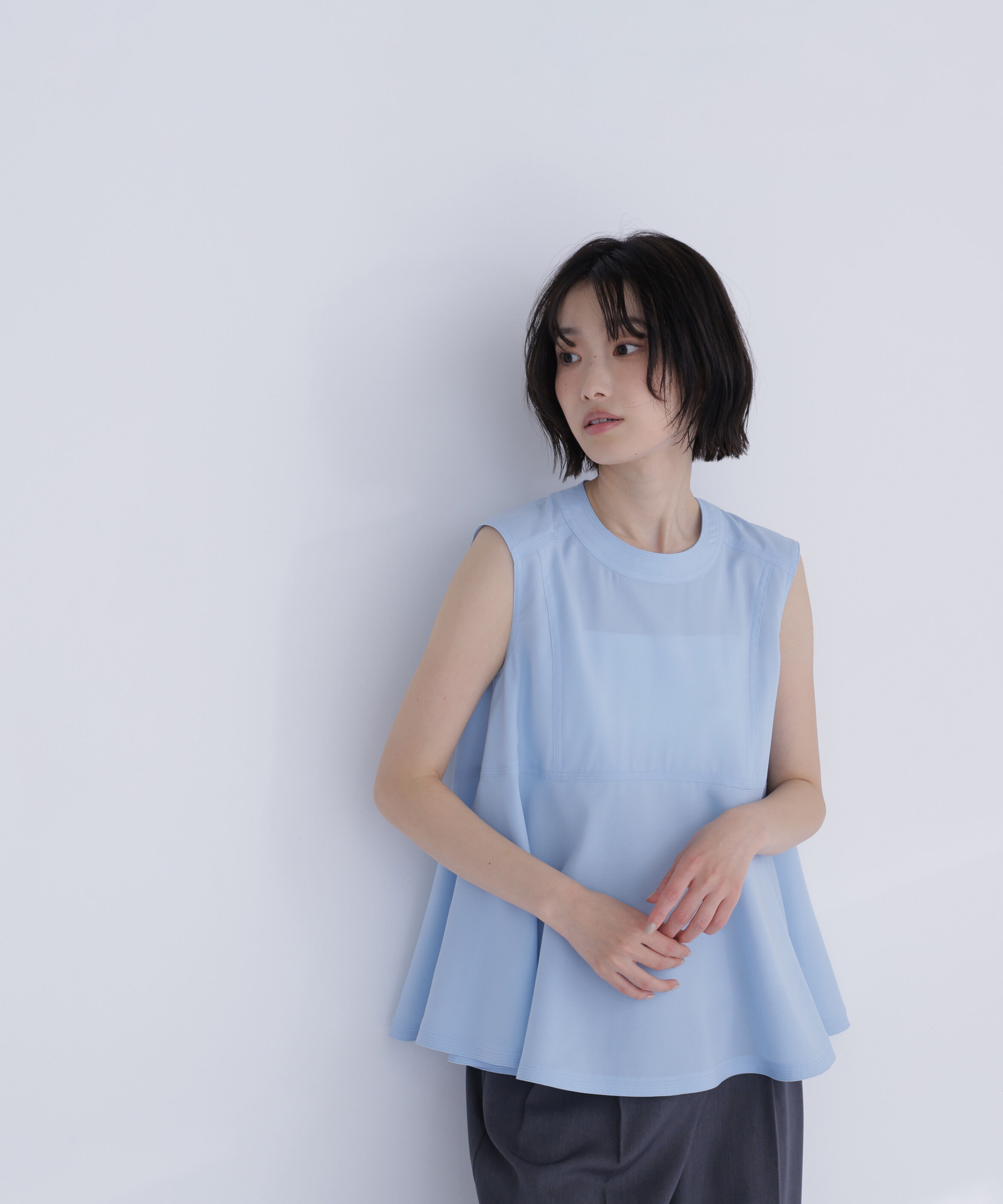  「ジョーゼットペプラムブラウス」|シャツ・ブラウス|