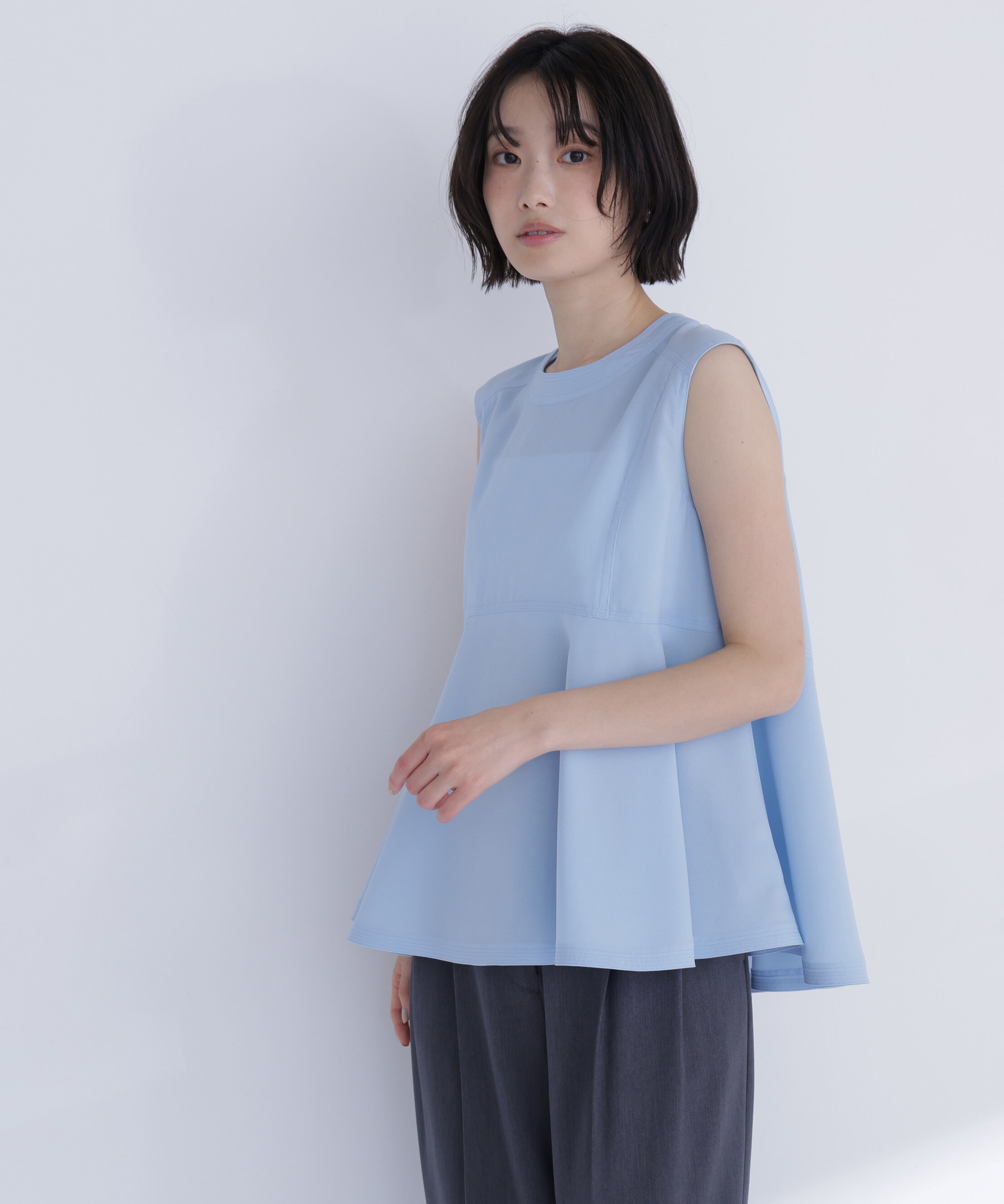  「ジョーゼットペプラムブラウス」|シャツ・ブラウス|