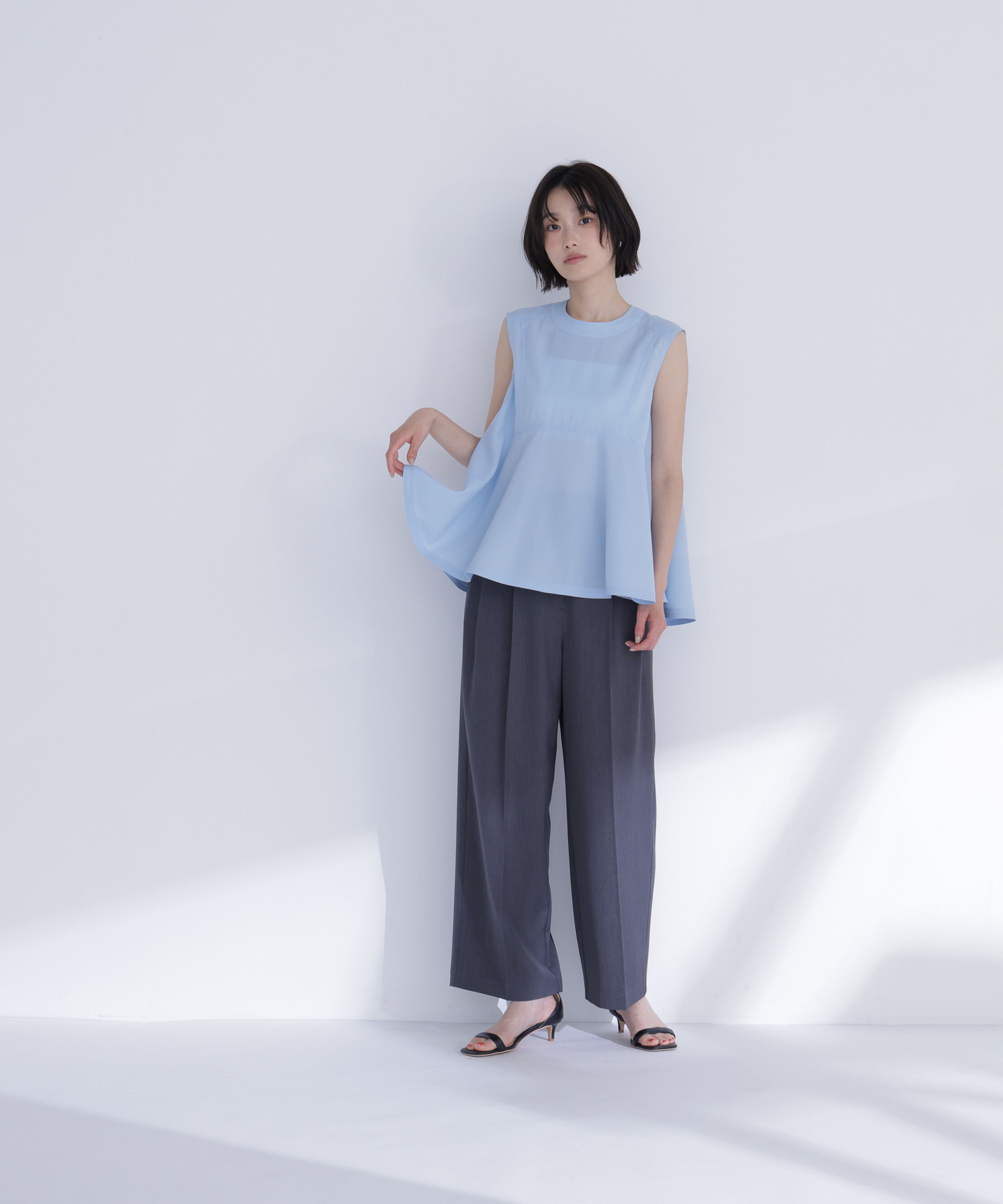  「ジョーゼットペプラムブラウス」|シャツ・ブラウス|