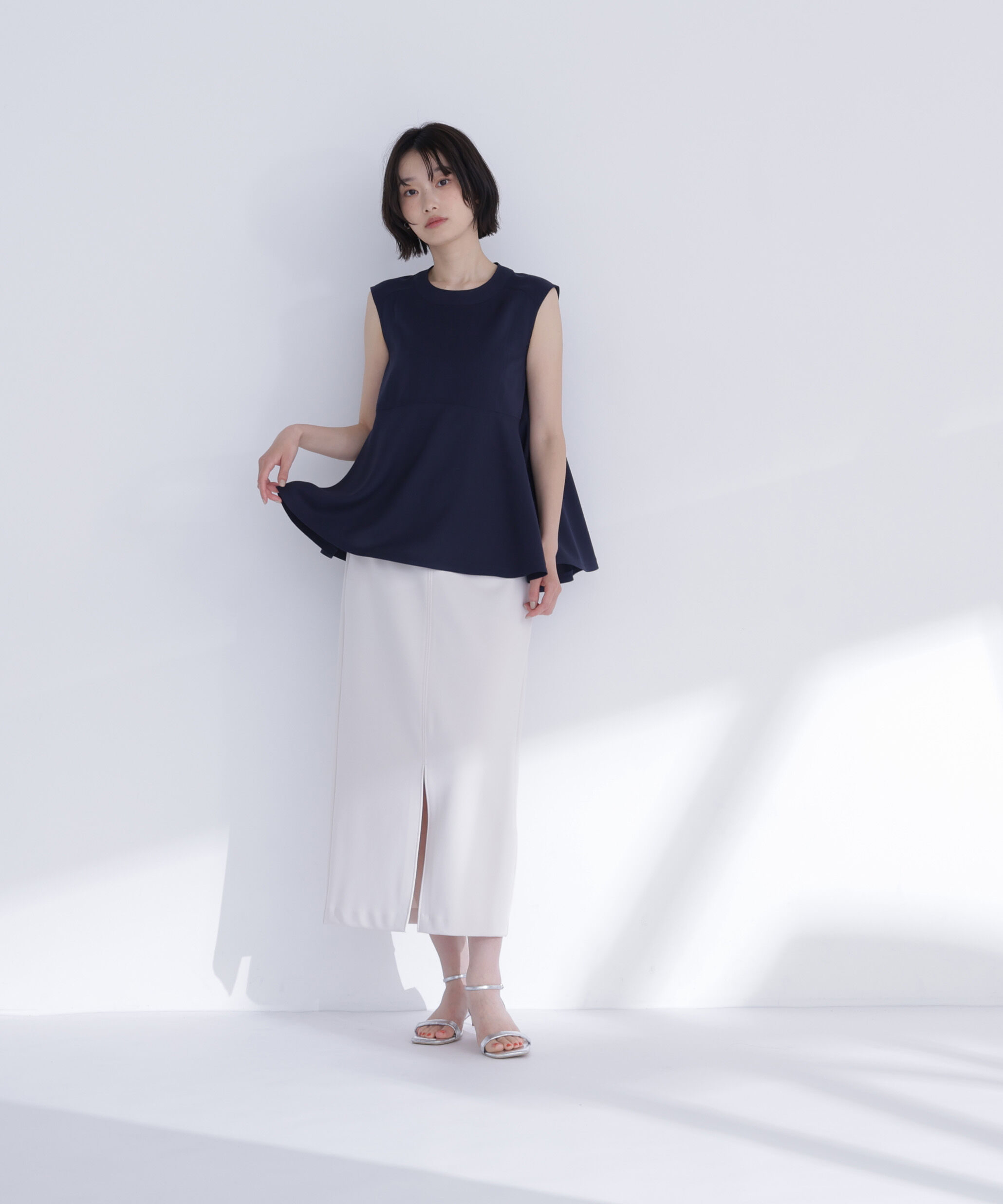  「ジョーゼットペプラムブラウス」|シャツ・ブラウス|