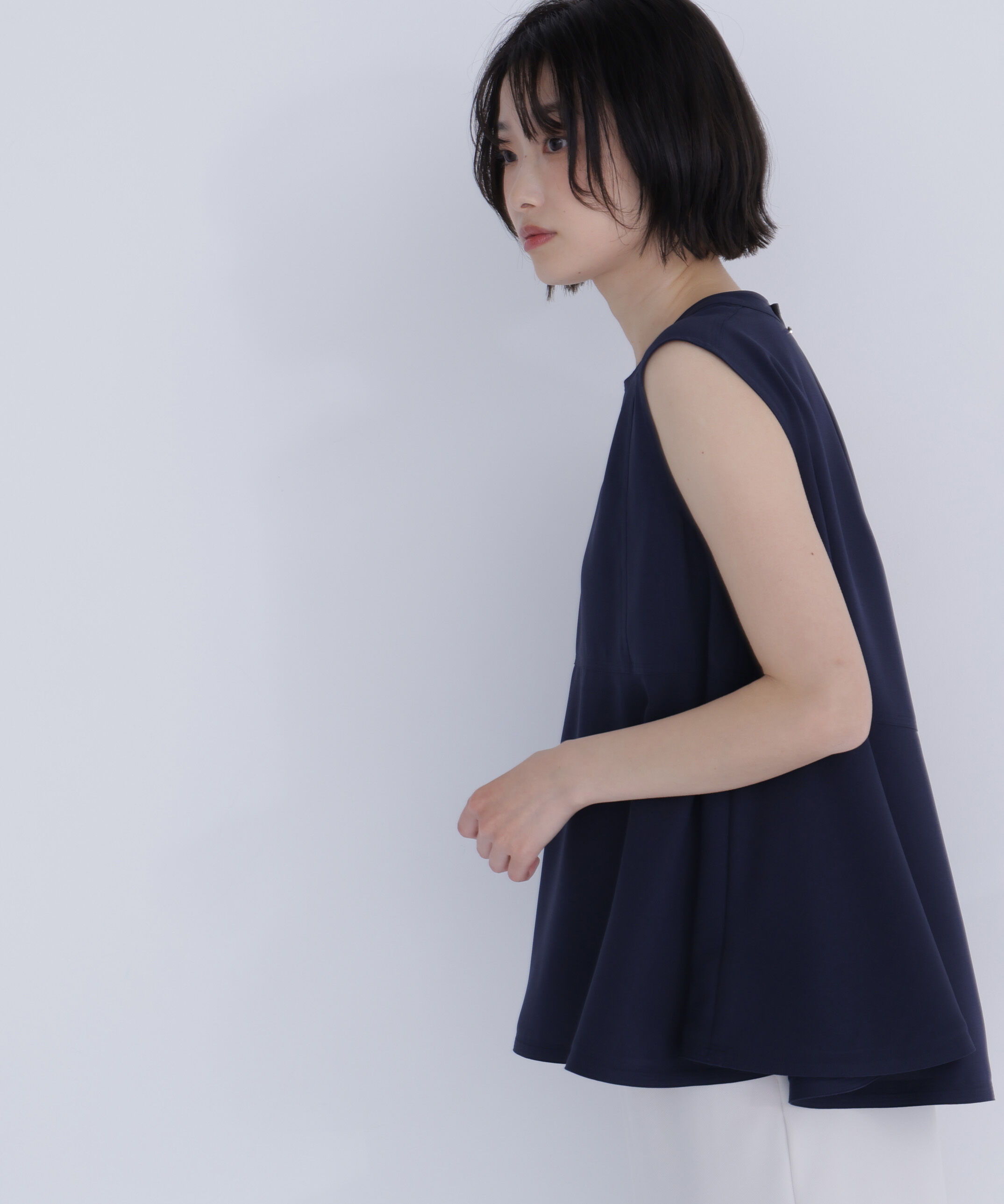  「ジョーゼットペプラムブラウス」|シャツ・ブラウス|