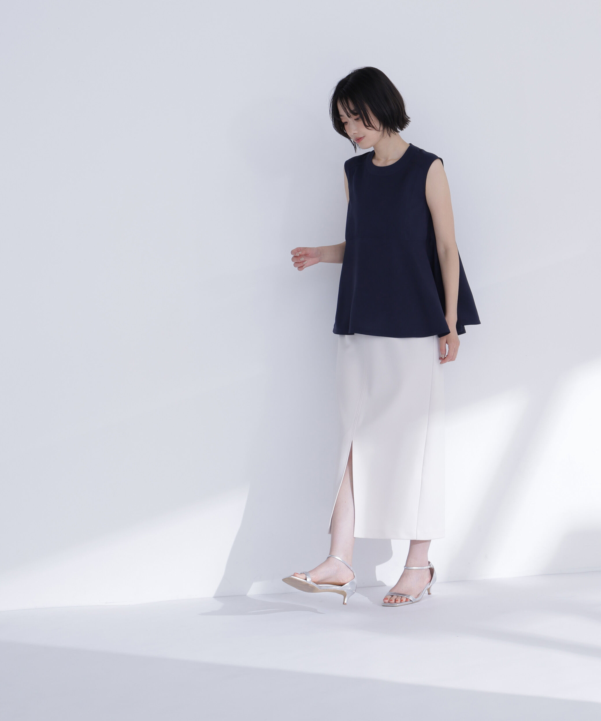  「ジョーゼットペプラムブラウス」|シャツ・ブラウス|