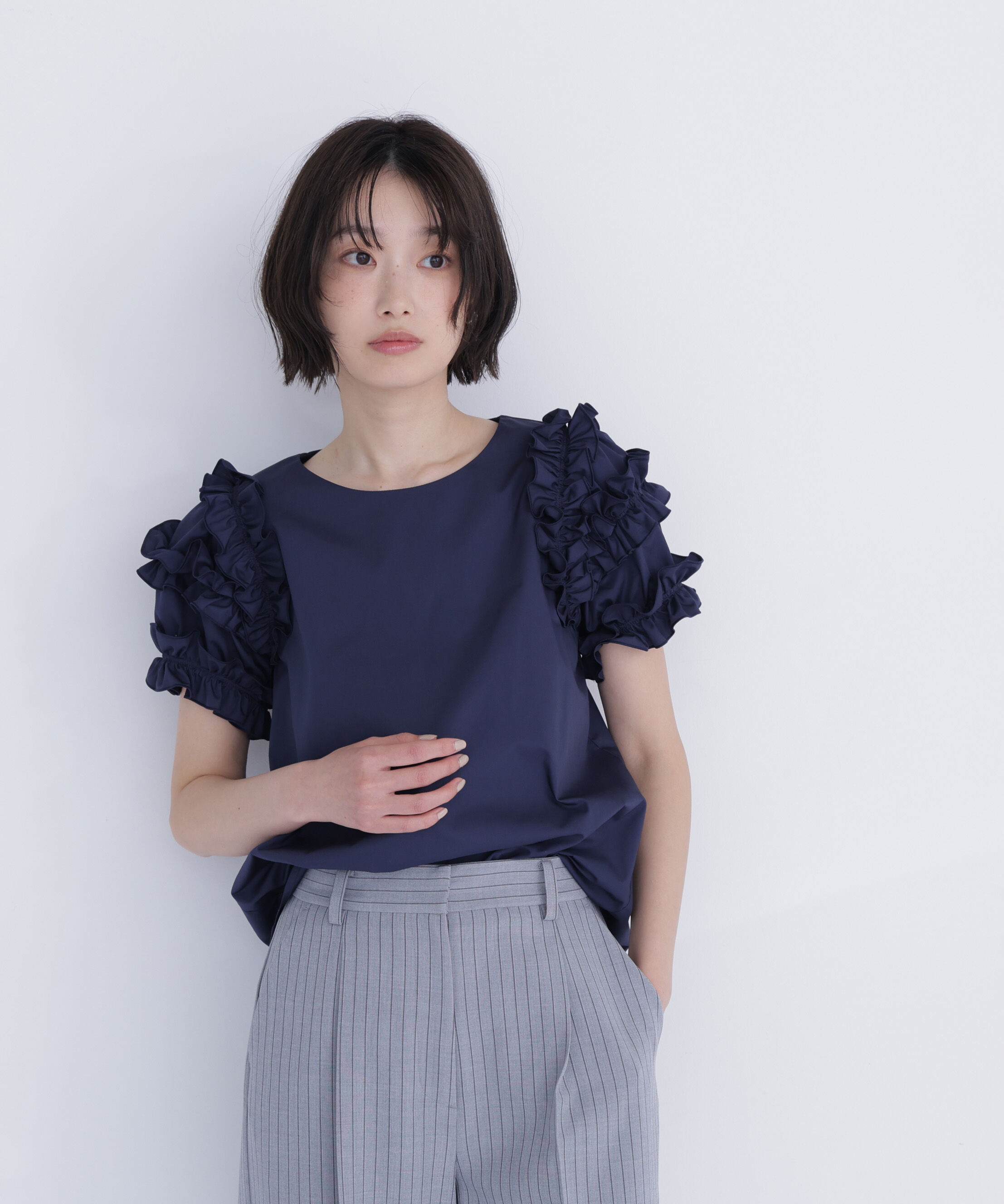  「ティアードフリルスリーブブラウス」|シャツ・ブラウス|
