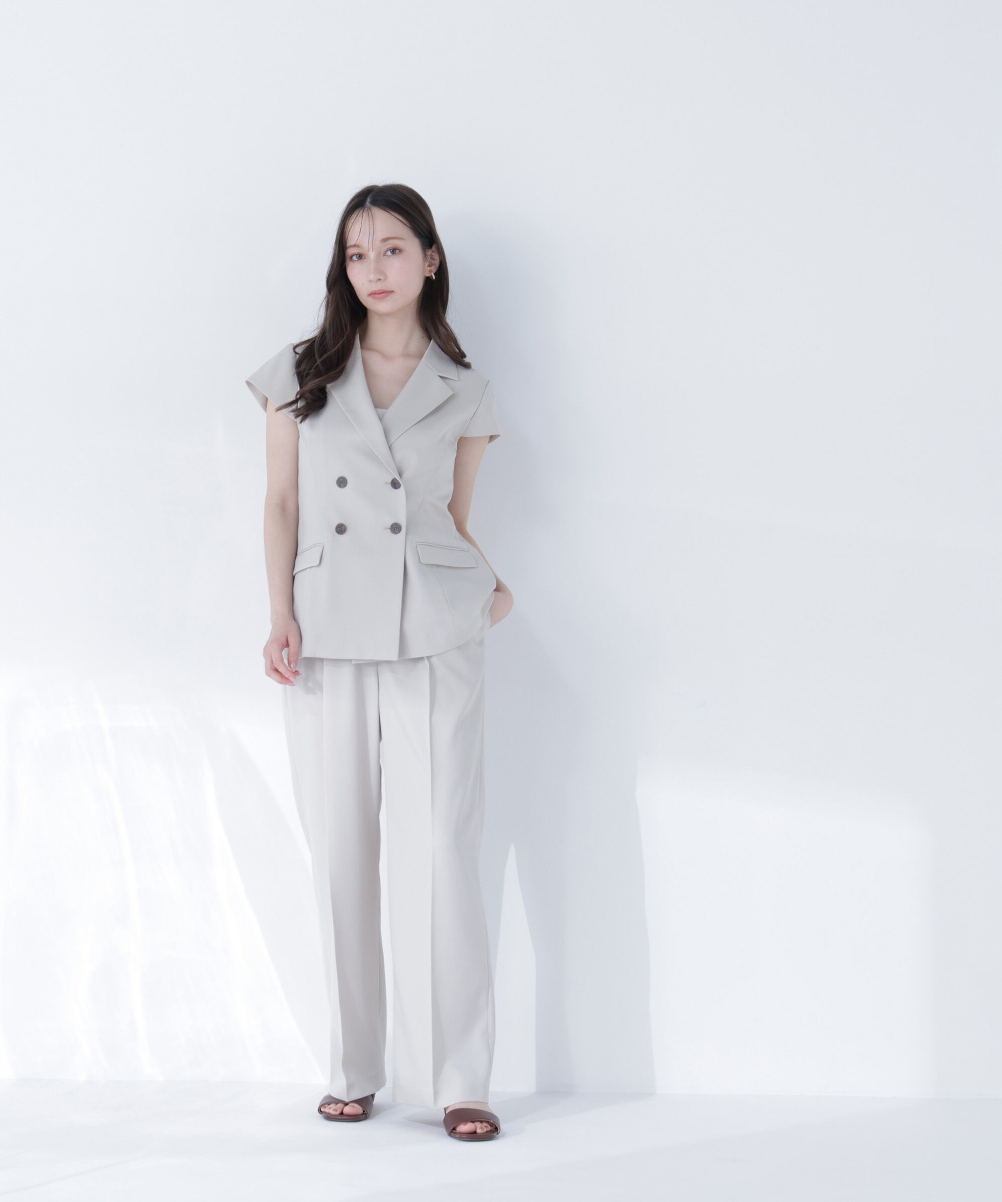  「スタイルアップ SETUP ワンタックワイドパンツ」|その他|