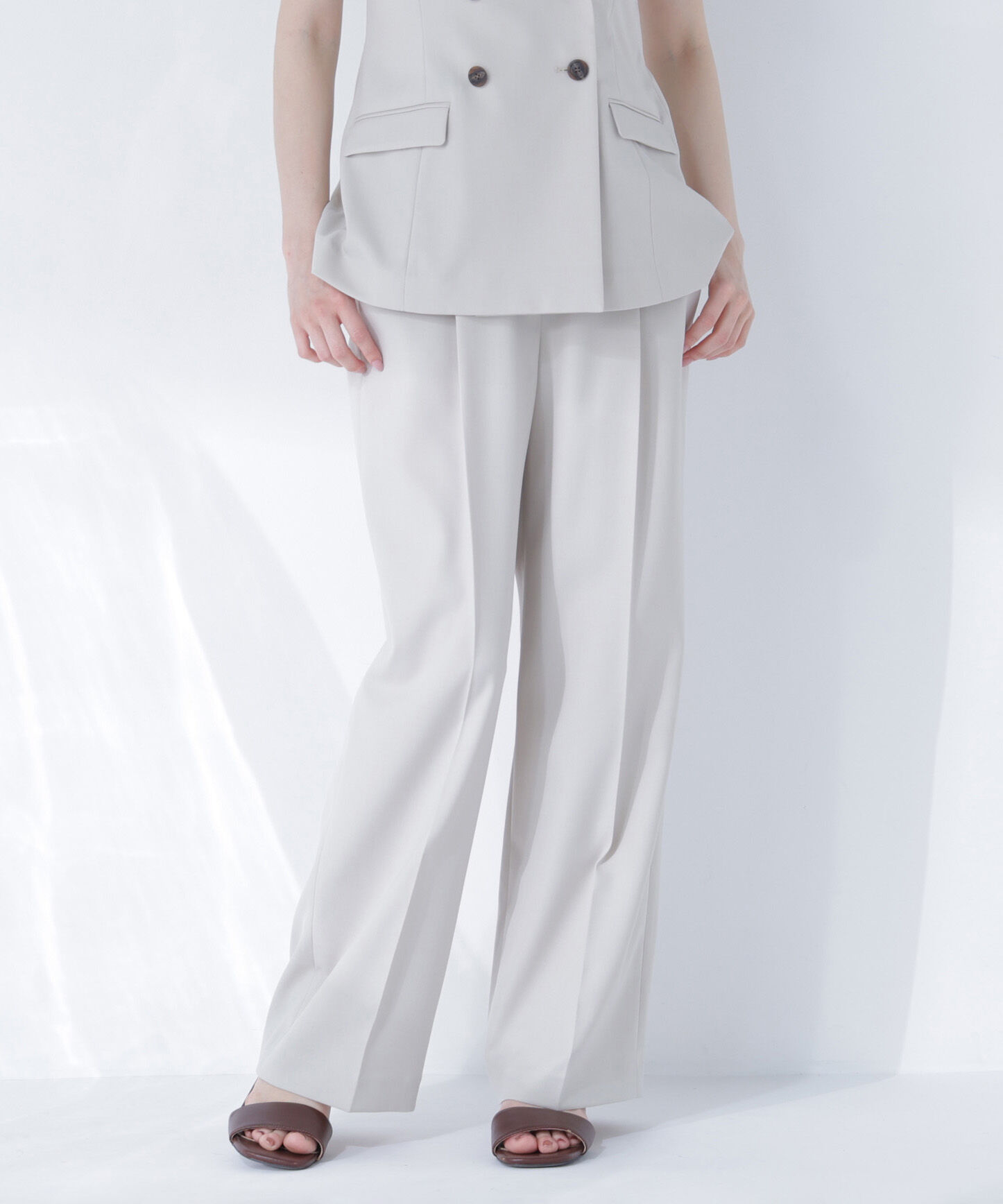  「スタイルアップ SETUP ワンタックワイドパンツ」|その他|