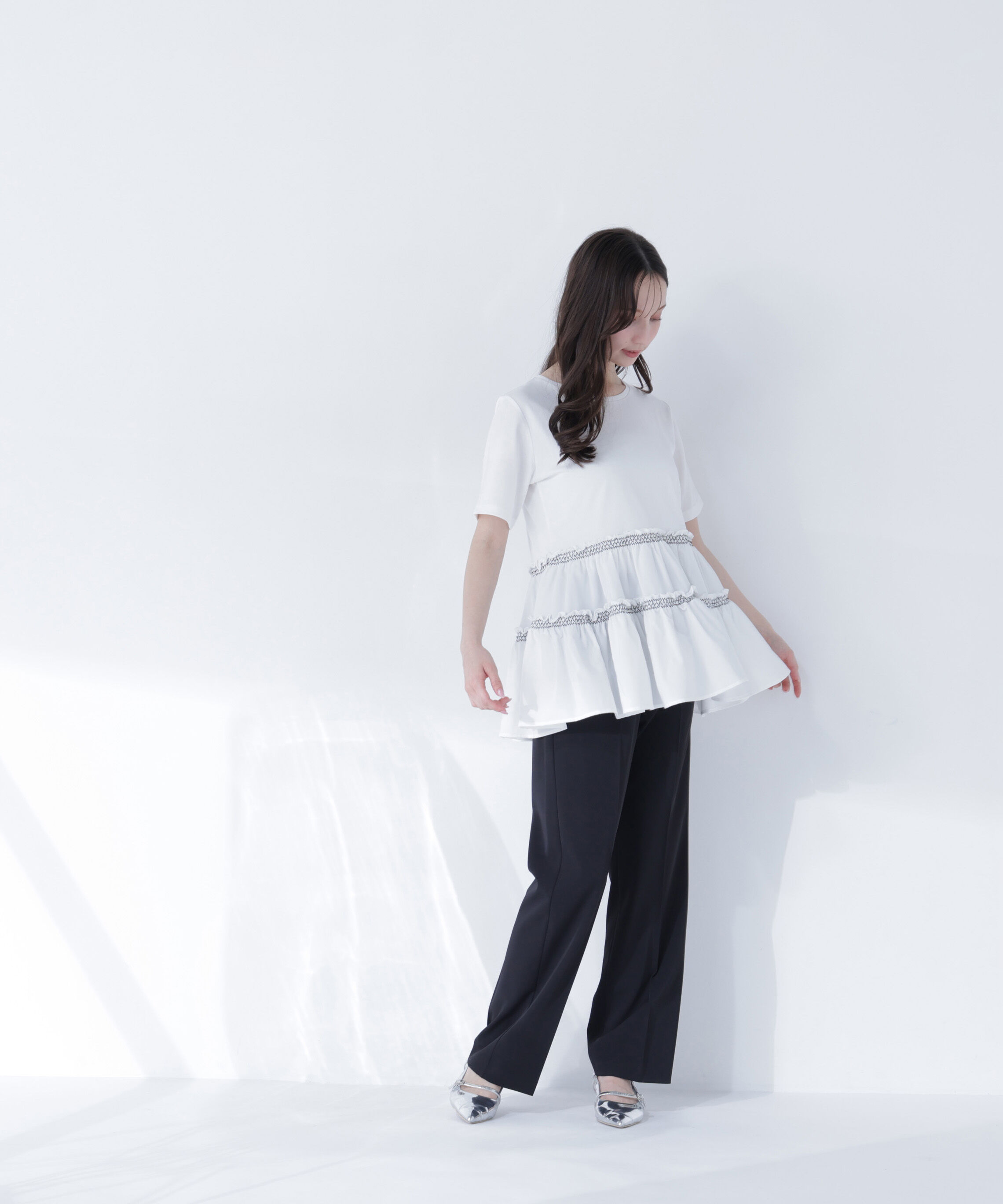  「ドッキングティアードカットソー」|Tシャツ・カットソー|