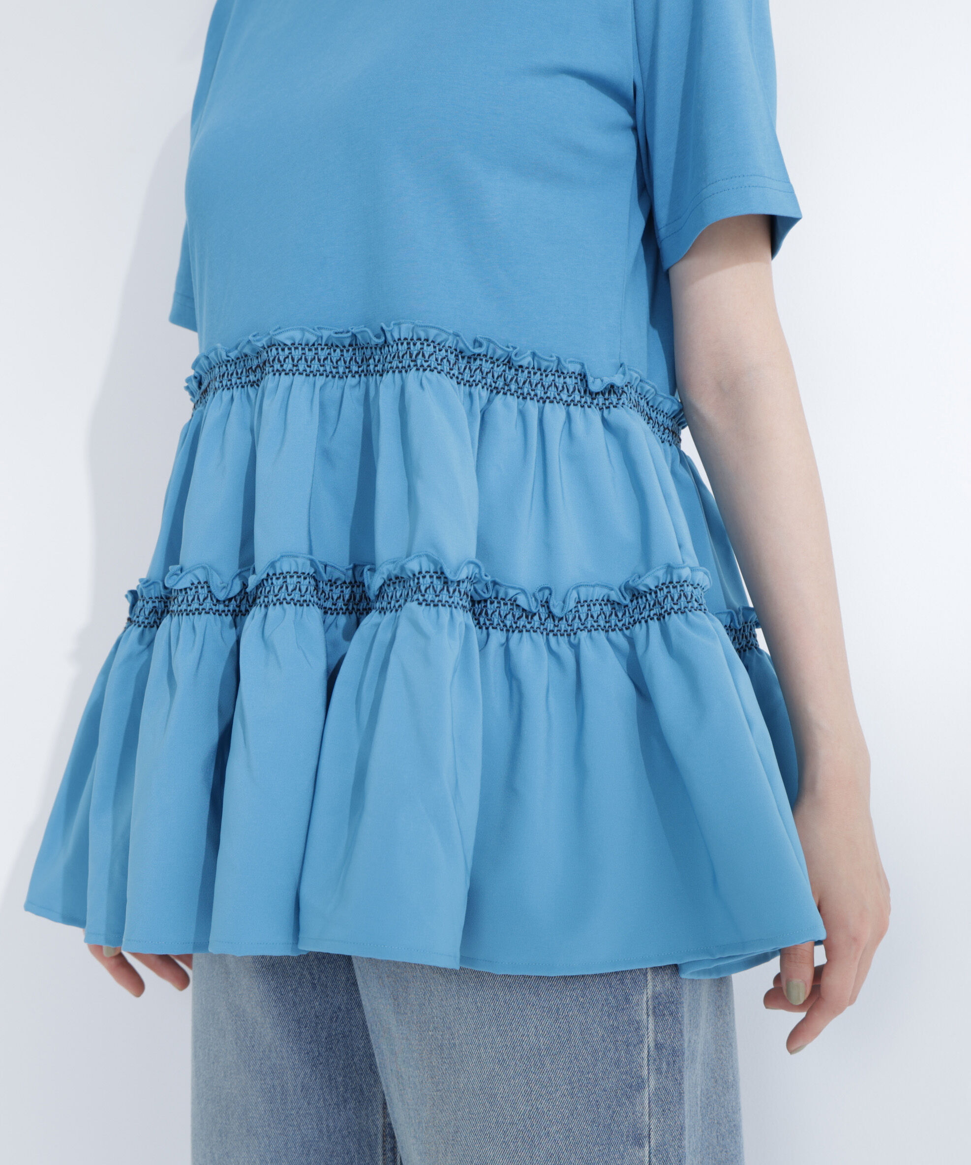  「ドッキングティアードカットソー」|Tシャツ・カットソー|