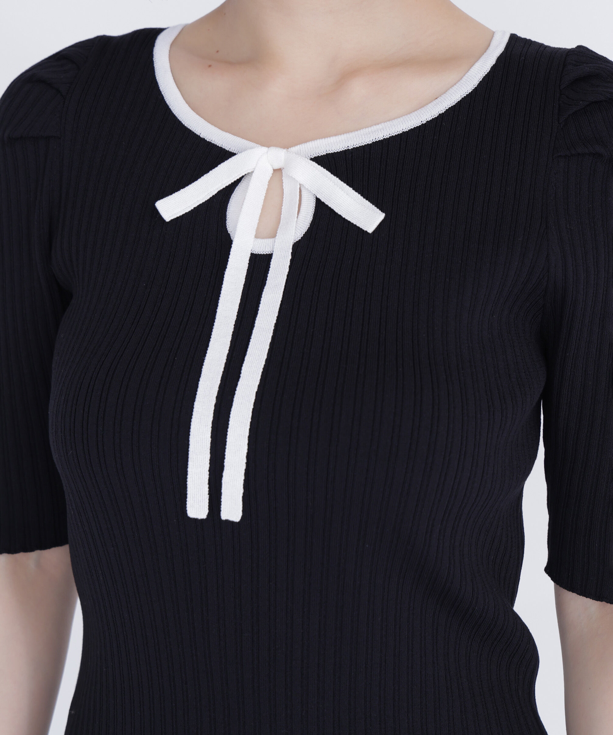  「パワショルパイピングニット」|ニット・セーター|