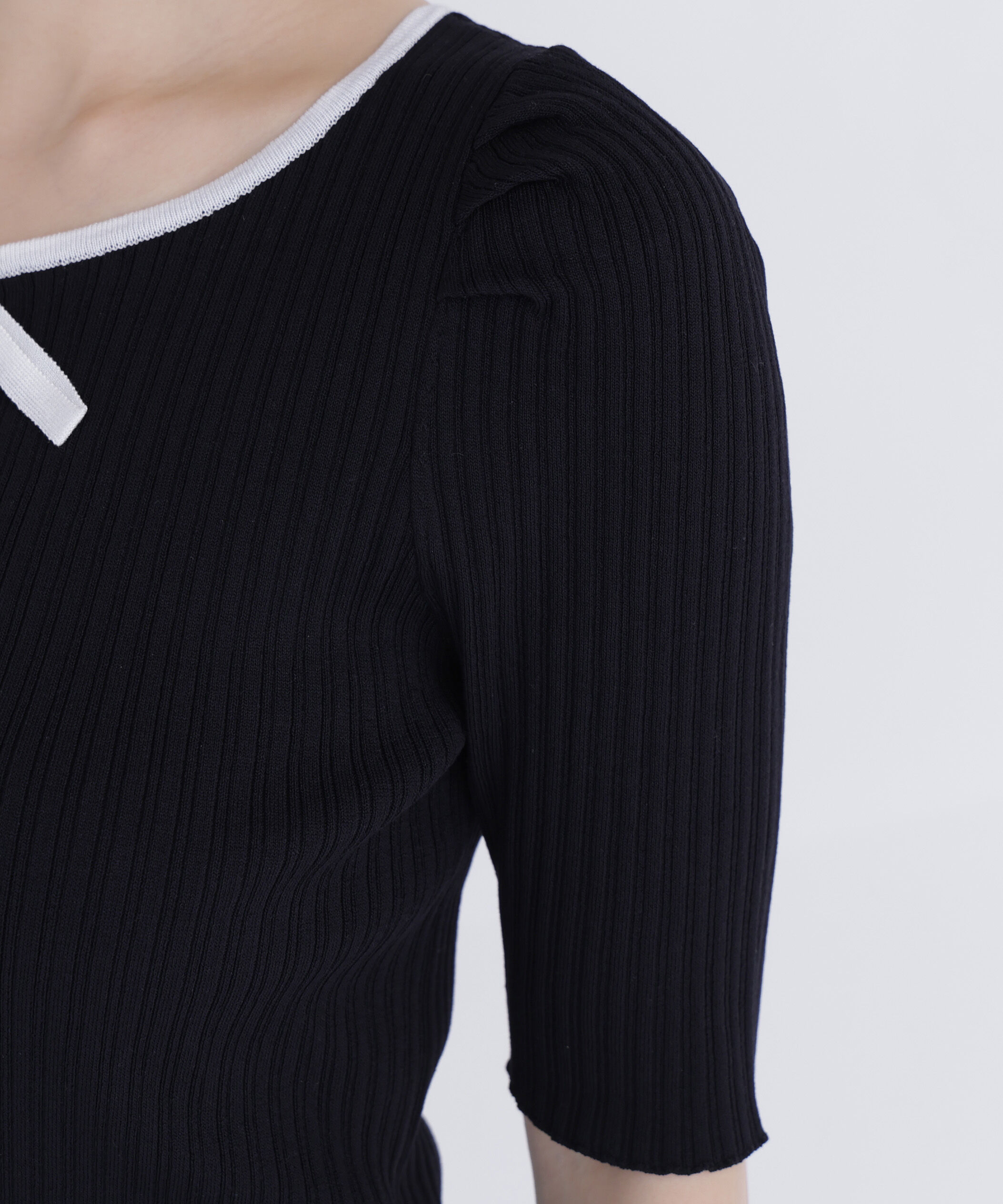  「パワショルパイピングニット」|ニット・セーター|