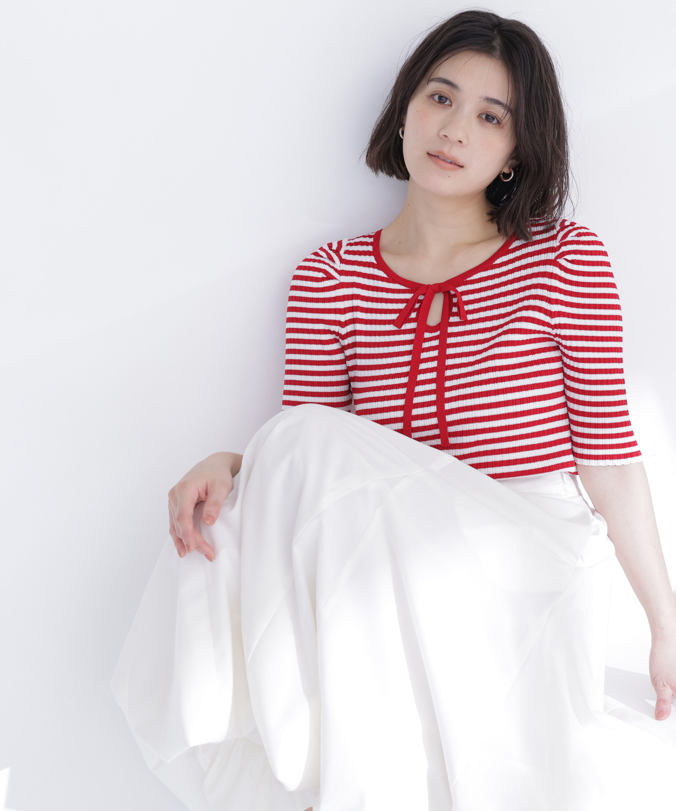  「パワショルパイピングニット」|ニット・セーター|