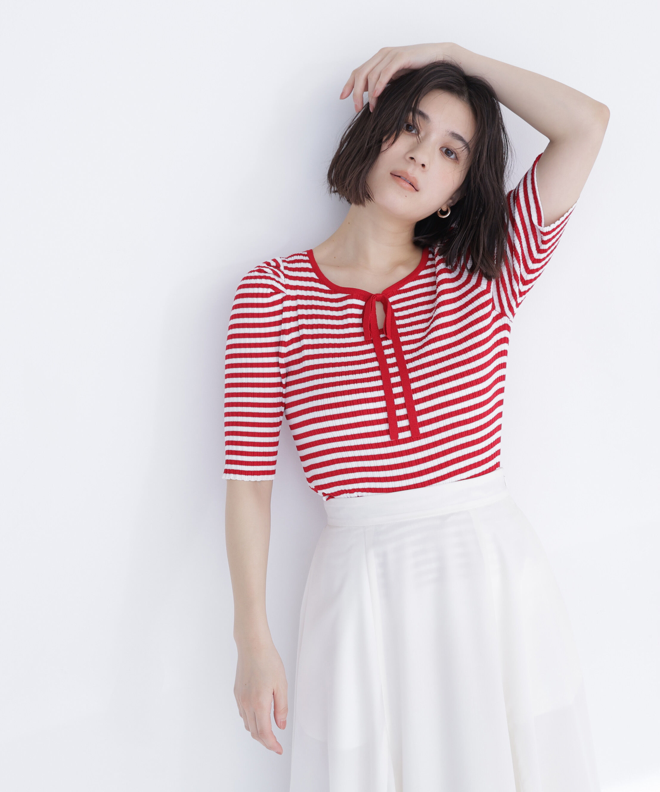  「パワショルパイピングニット」|ニット・セーター|