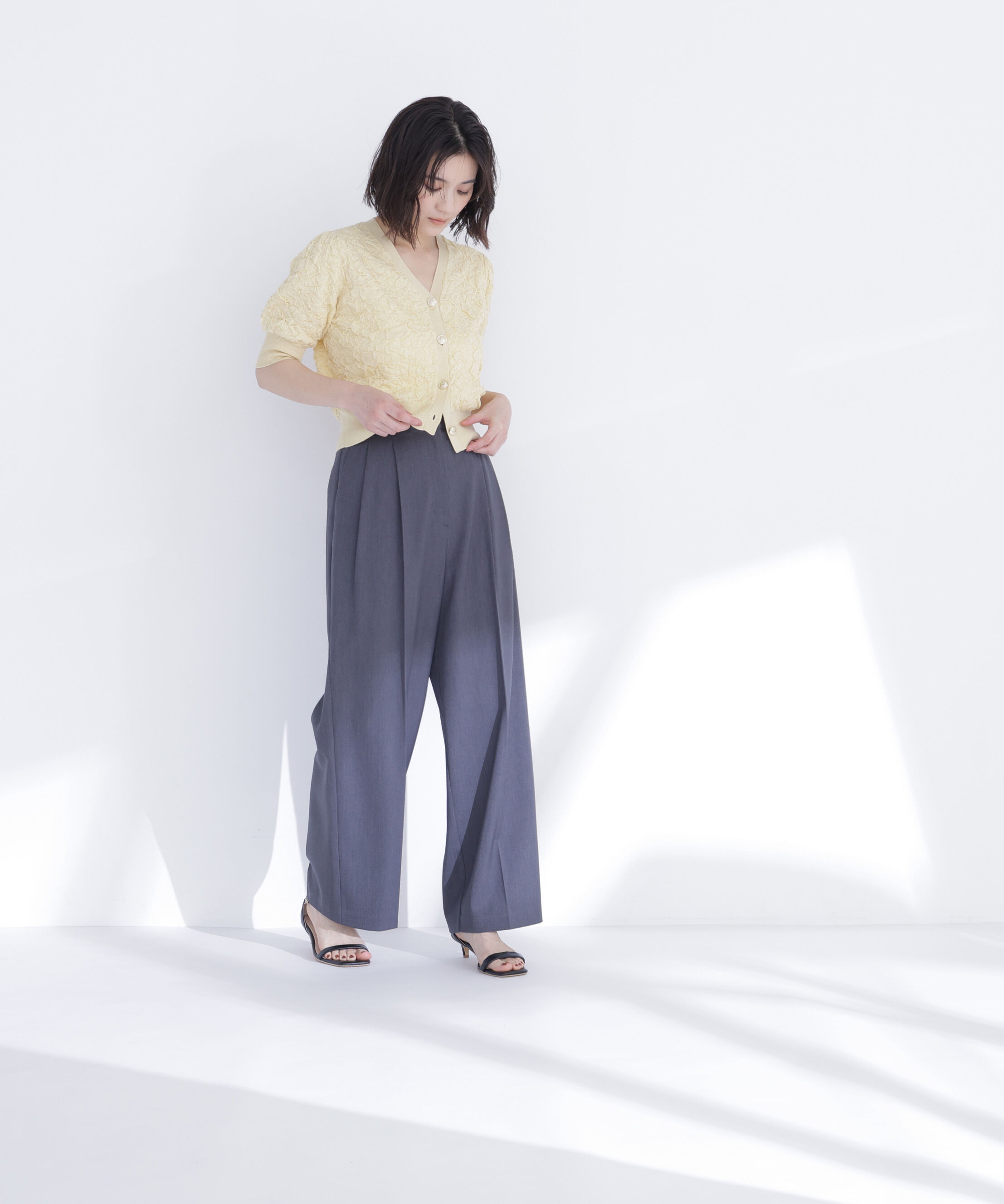  「ふくれジャガードニットカーディガン」|ニット・セーター|