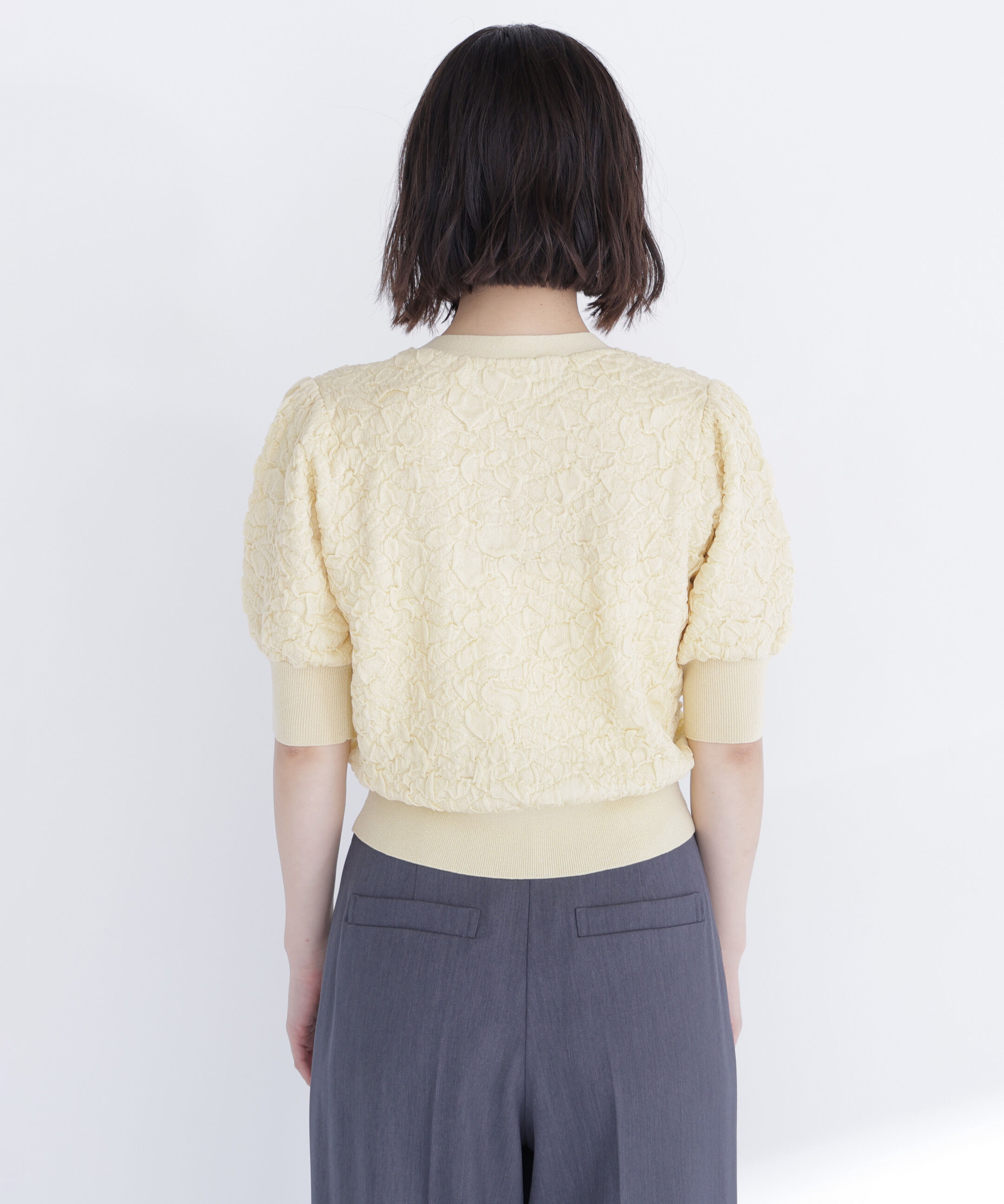  「ふくれジャガードニットカーディガン」|ニット・セーター|