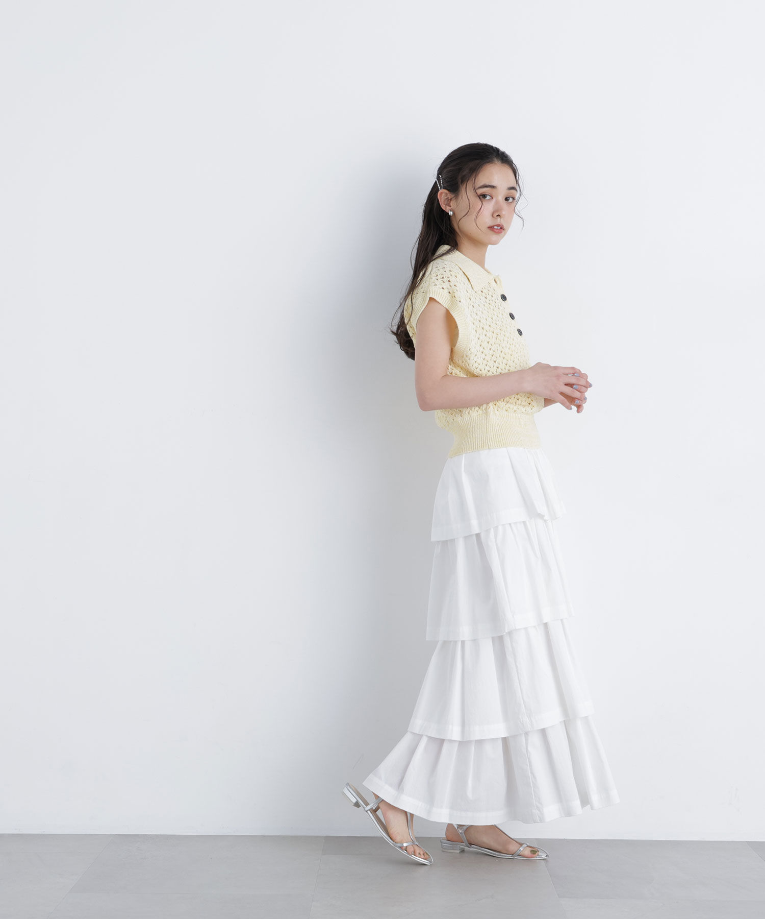  「メランジニットポロニット」|ニット・セーター|