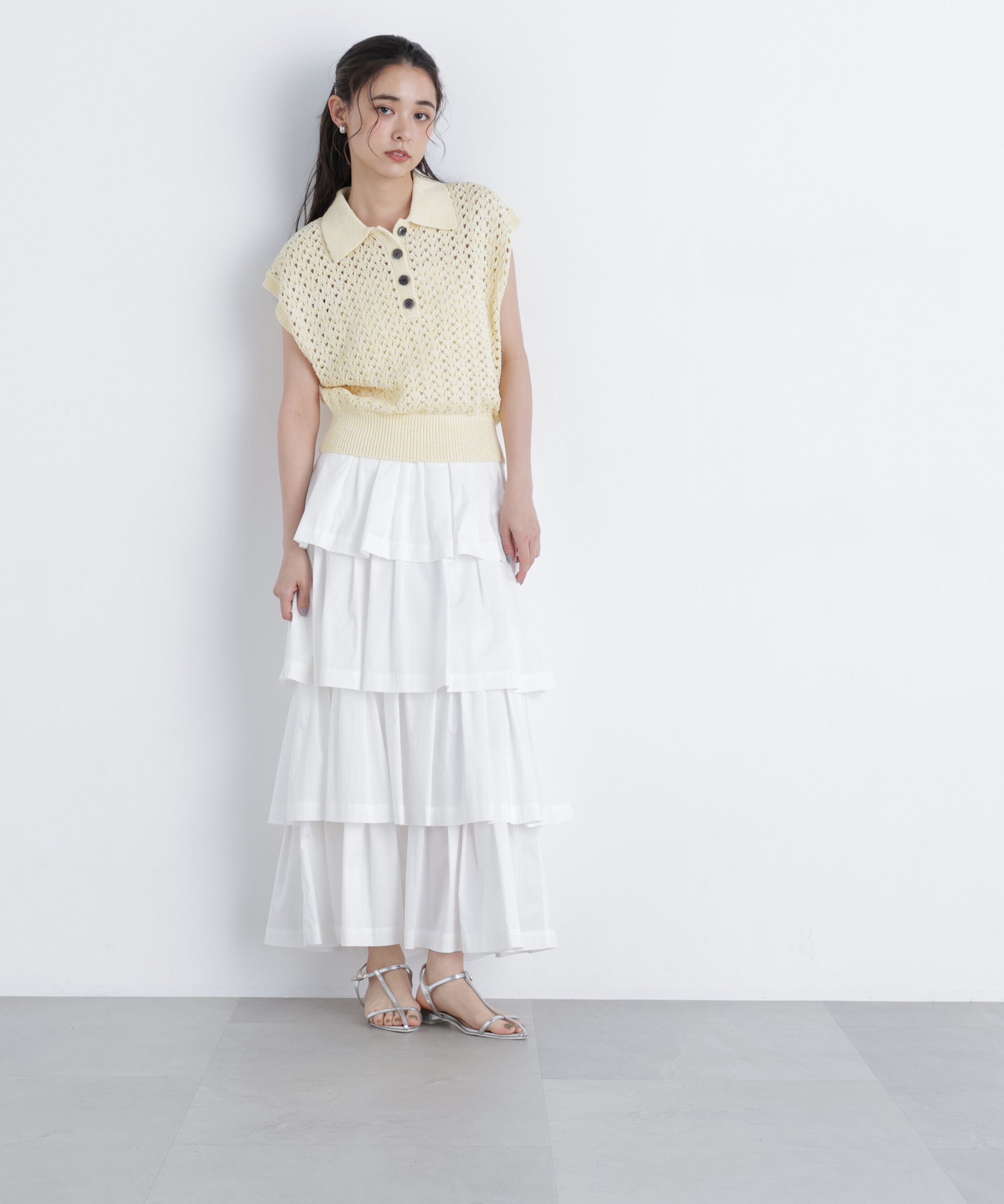  「メランジニットポロニット」|ニット・セーター|