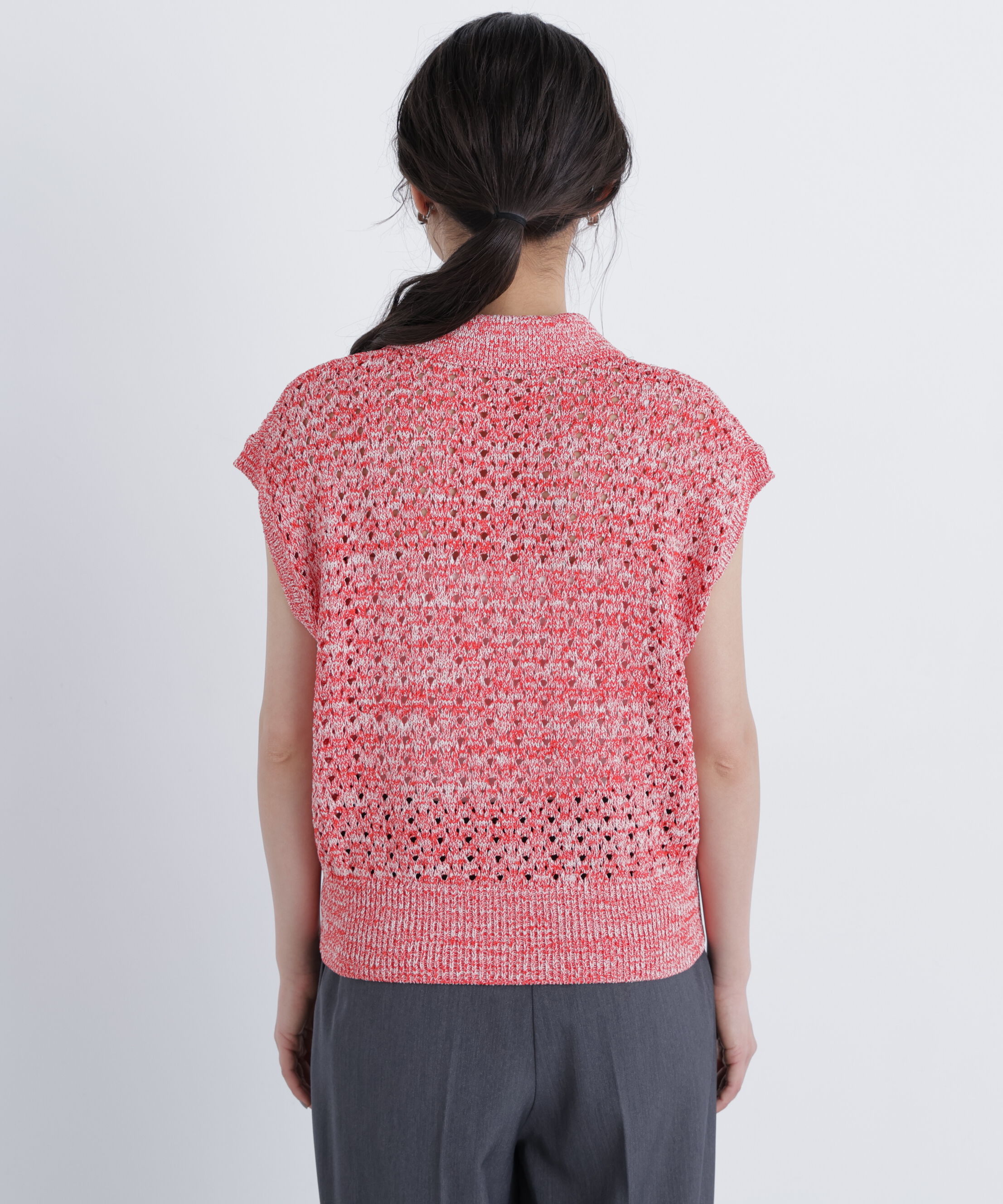  「メランジニットポロニット」|ニット・セーター|