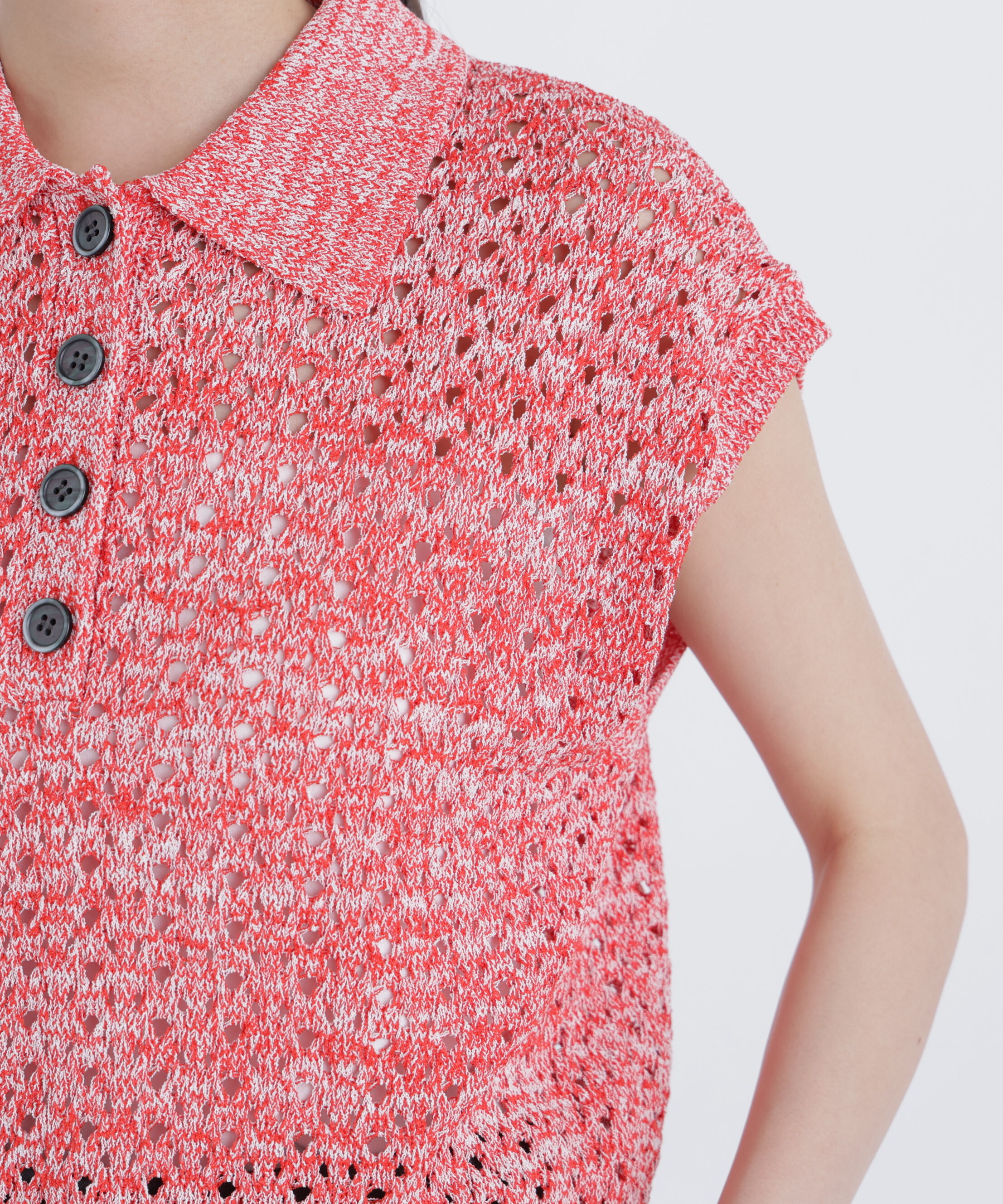  「メランジニットポロニット」|ニット・セーター|