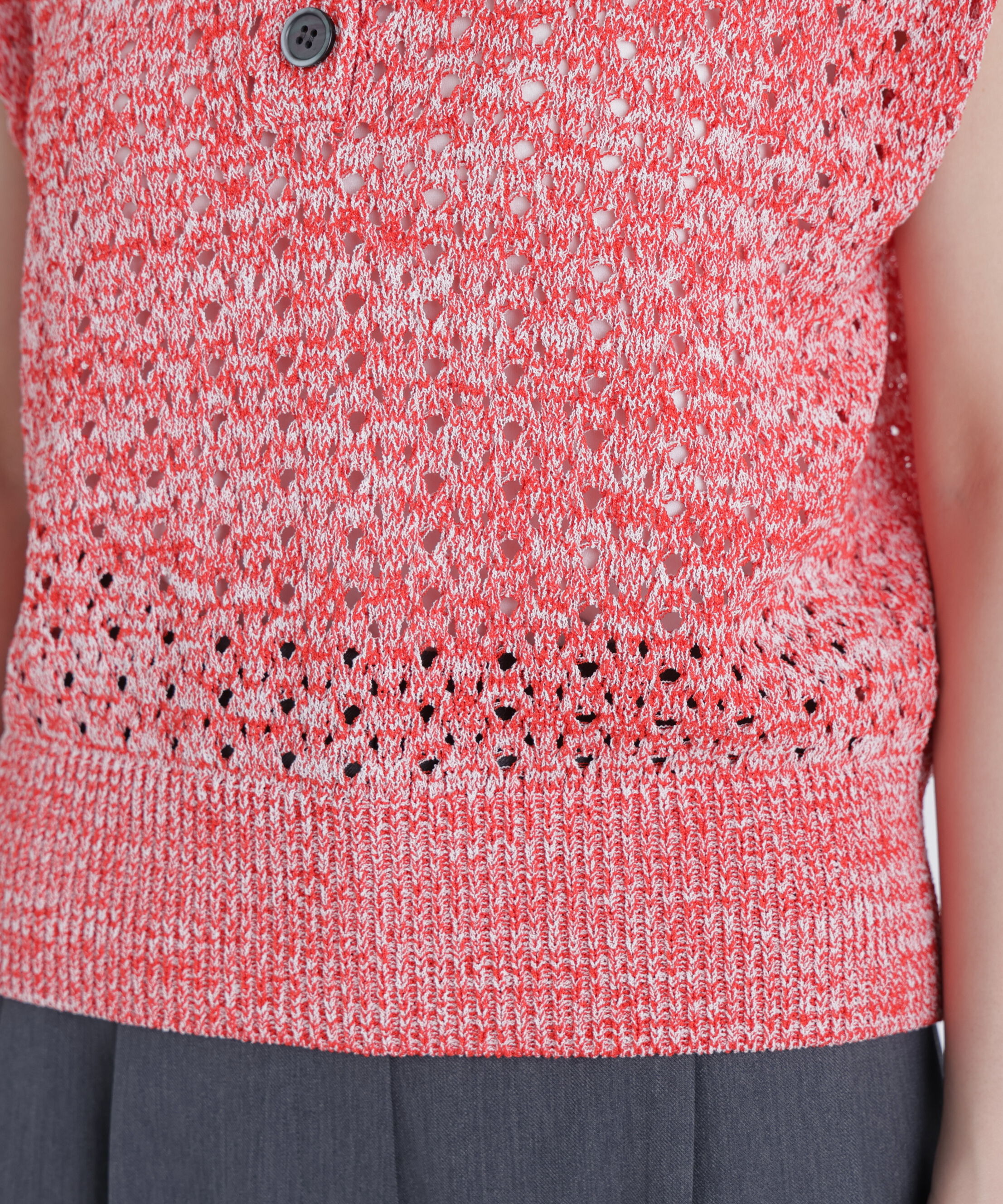  「メランジニットポロニット」|ニット・セーター|