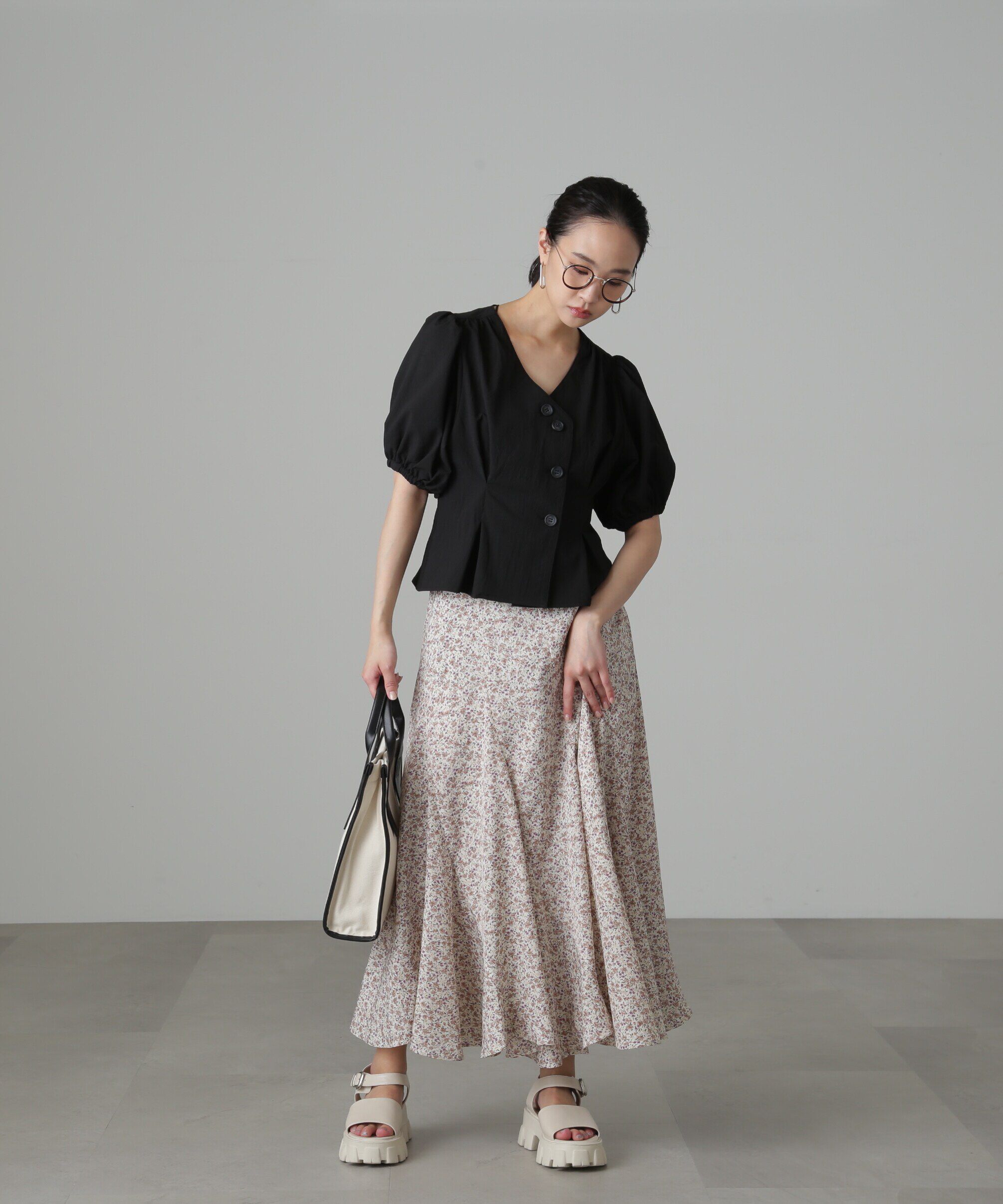  「フラワーエスカルゴマーメイドスカート」|スカート|